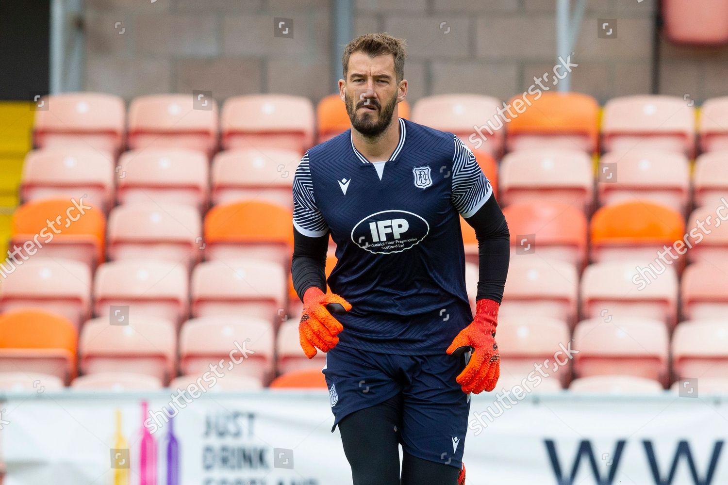 Dundee Goalkeeper Adam Legzdins During Warm Editorial Stock Photo ...