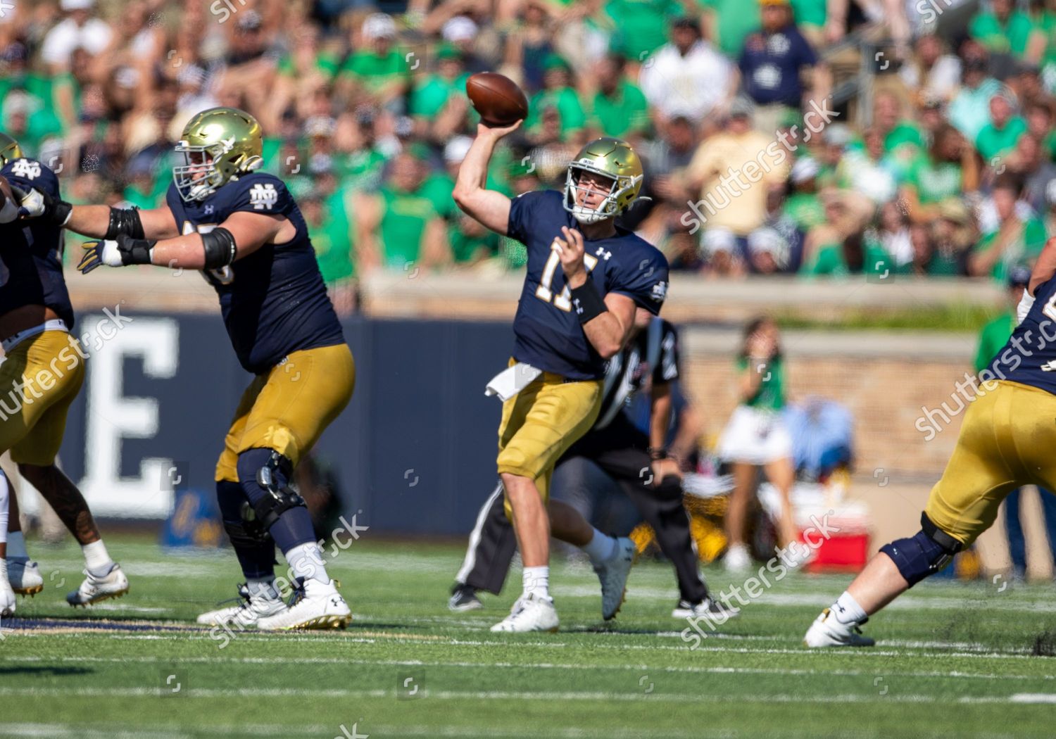 Notre Dame Quarterback Jack Coan 17 Editorial Stock Photo - Stock Image ...