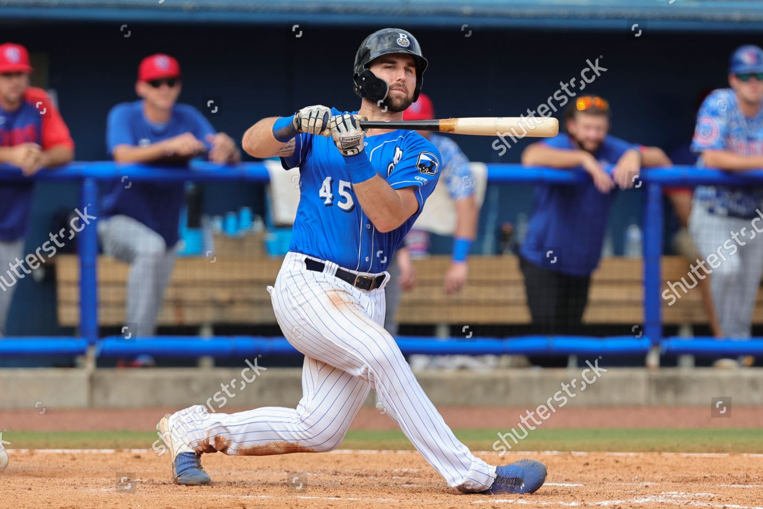 Biloxi Shuckers Infielder Chad Spanberger 45 Editorial Stock Photo