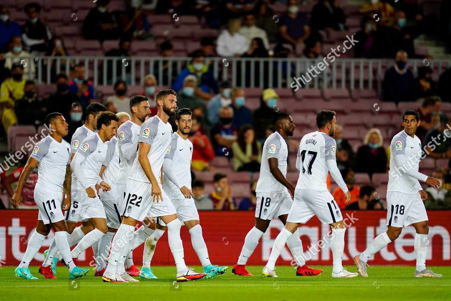 Domingos Duarte Granada CF celebrates his teammates ...