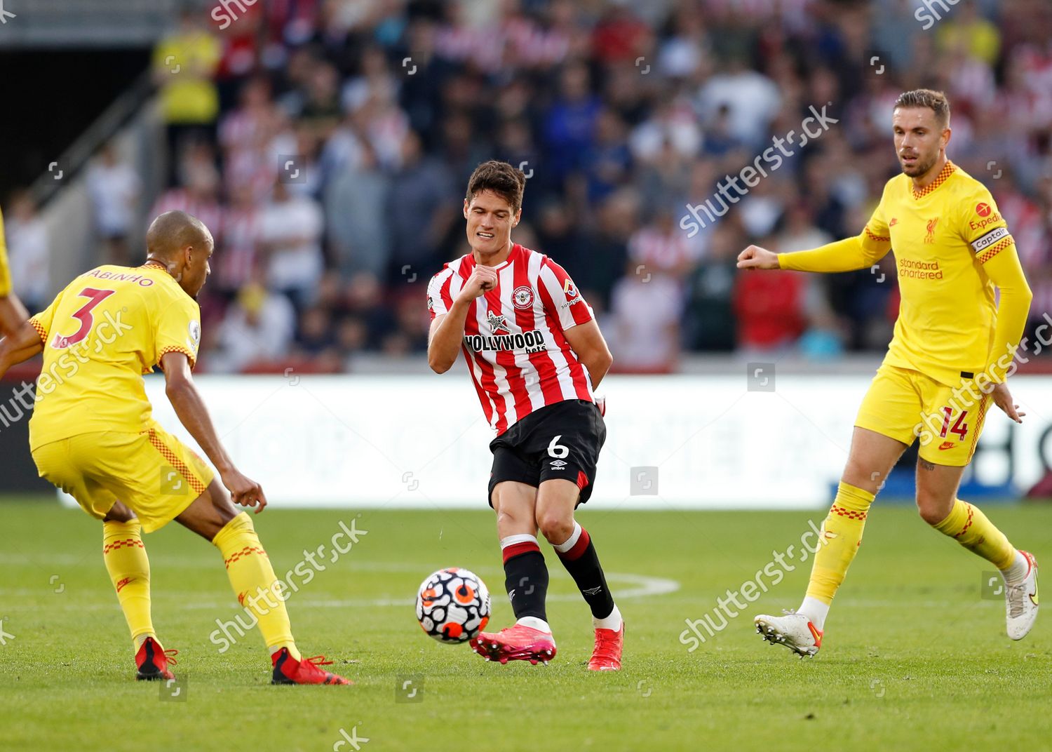 Christian Norgaard Brentford Passing Ball Through Editorial Stock Photo ...