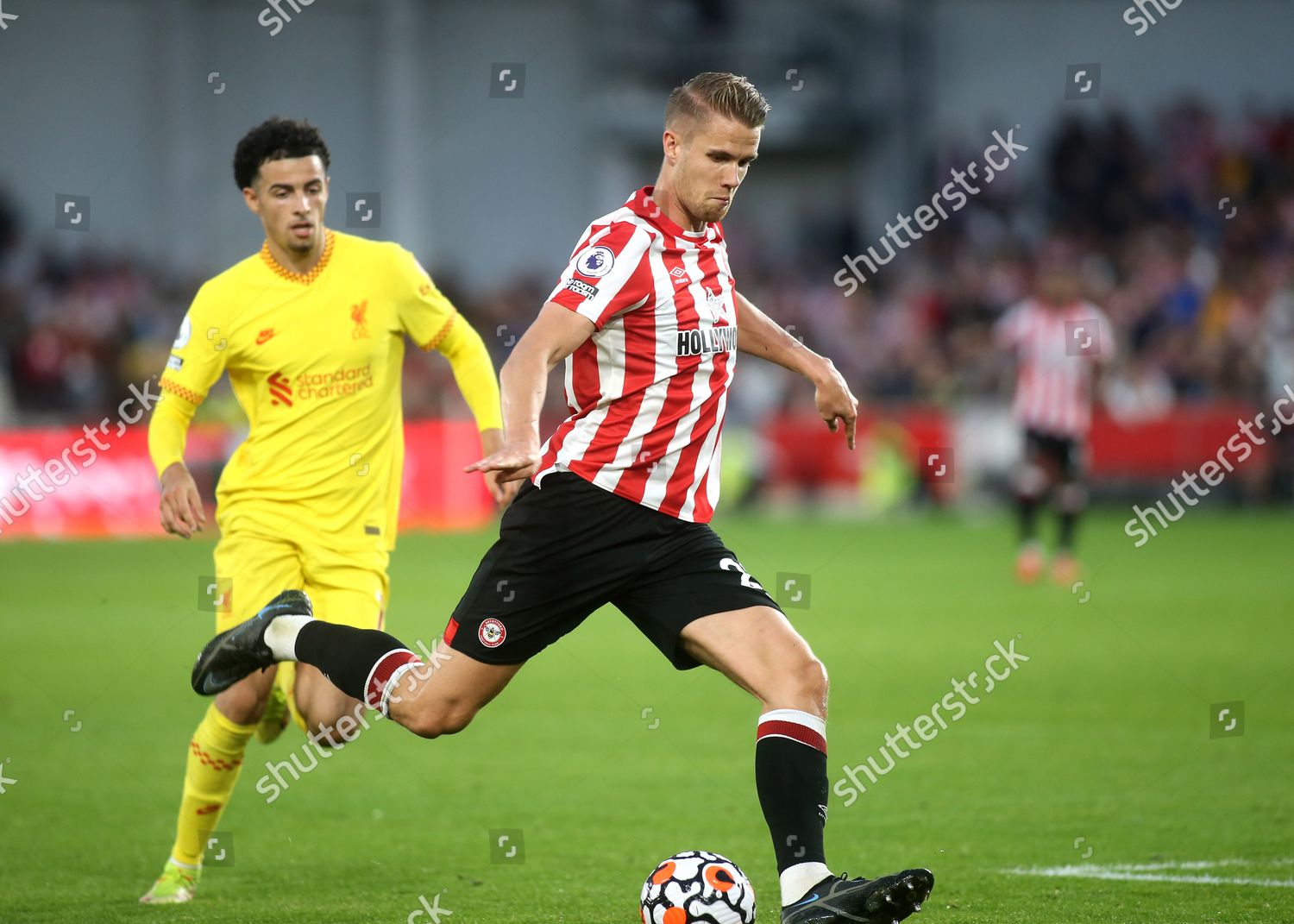 Kristoffer Ajer Brentford Action During Brentford Editorial Stock Photo ...