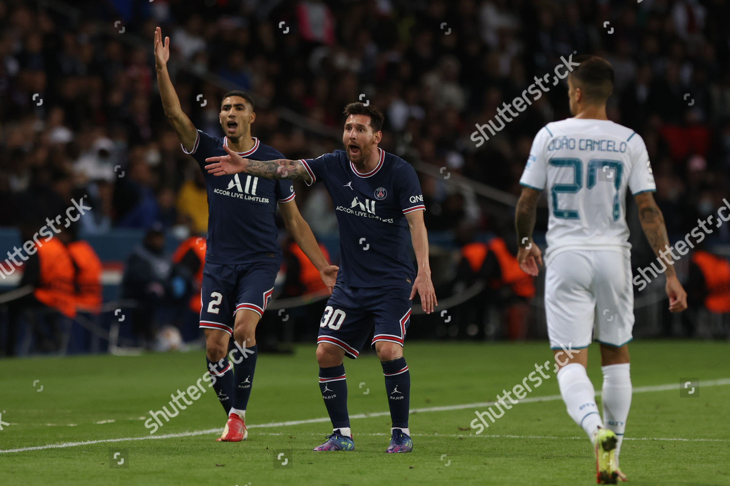 Lionel Messi Achraf Hakimi During Uefa Editorial Stock Photo - Stock ...