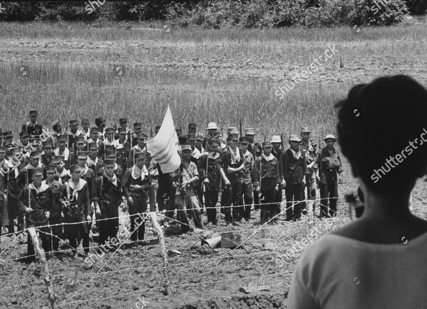 Mrs Dinh Nhu Ngo Watching Soldiers Editorial Stock Photo Stock Image