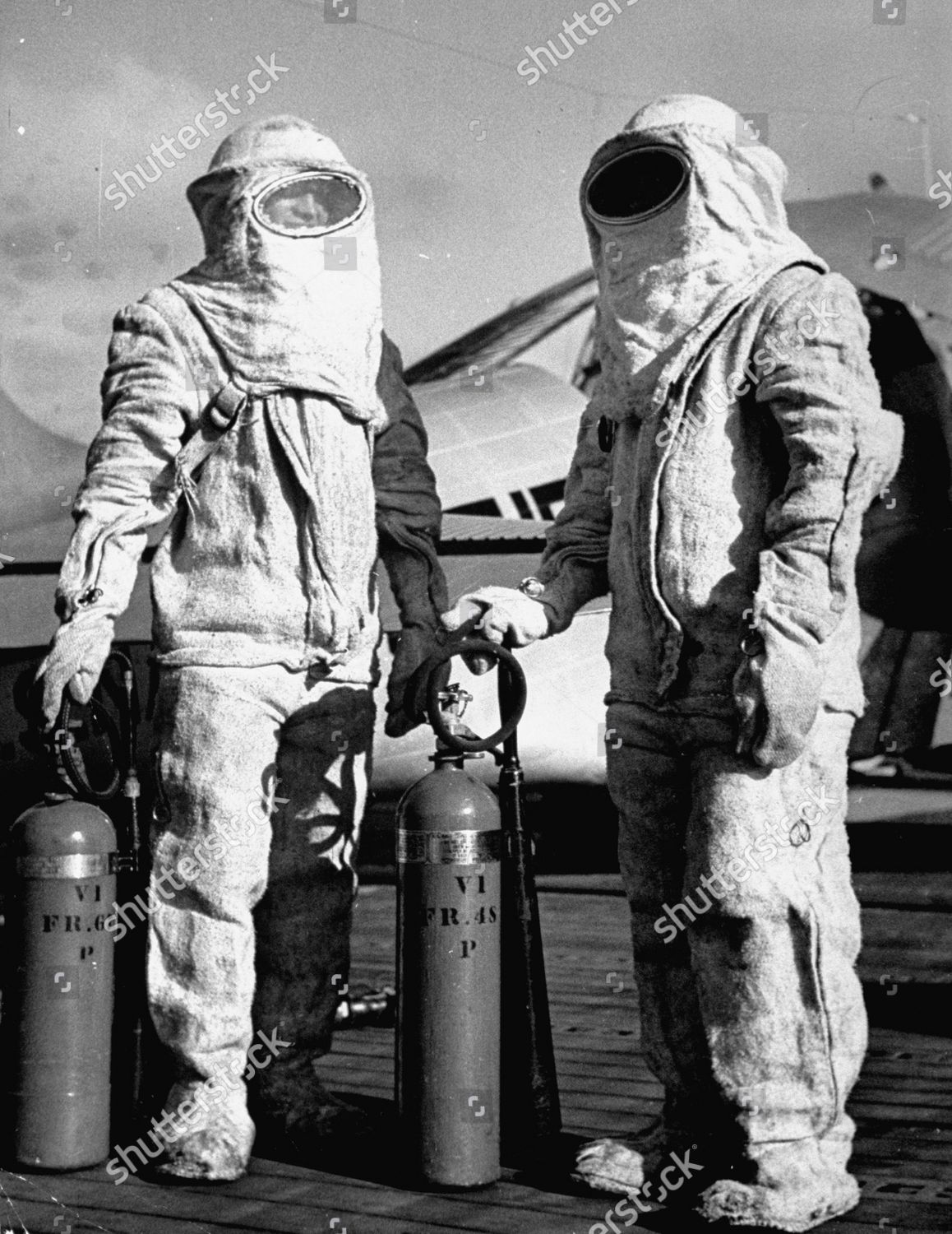 Us Navy Personnel Fire Fighting Suits Editorial Stock Photo Stock