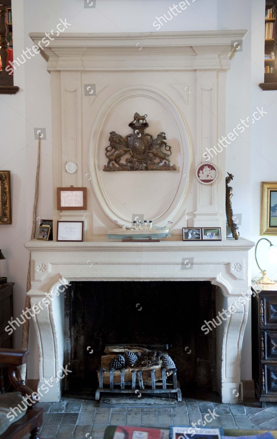 Fireplace Sitting Room Main Prenapoleonic Farmhouse On Editorial