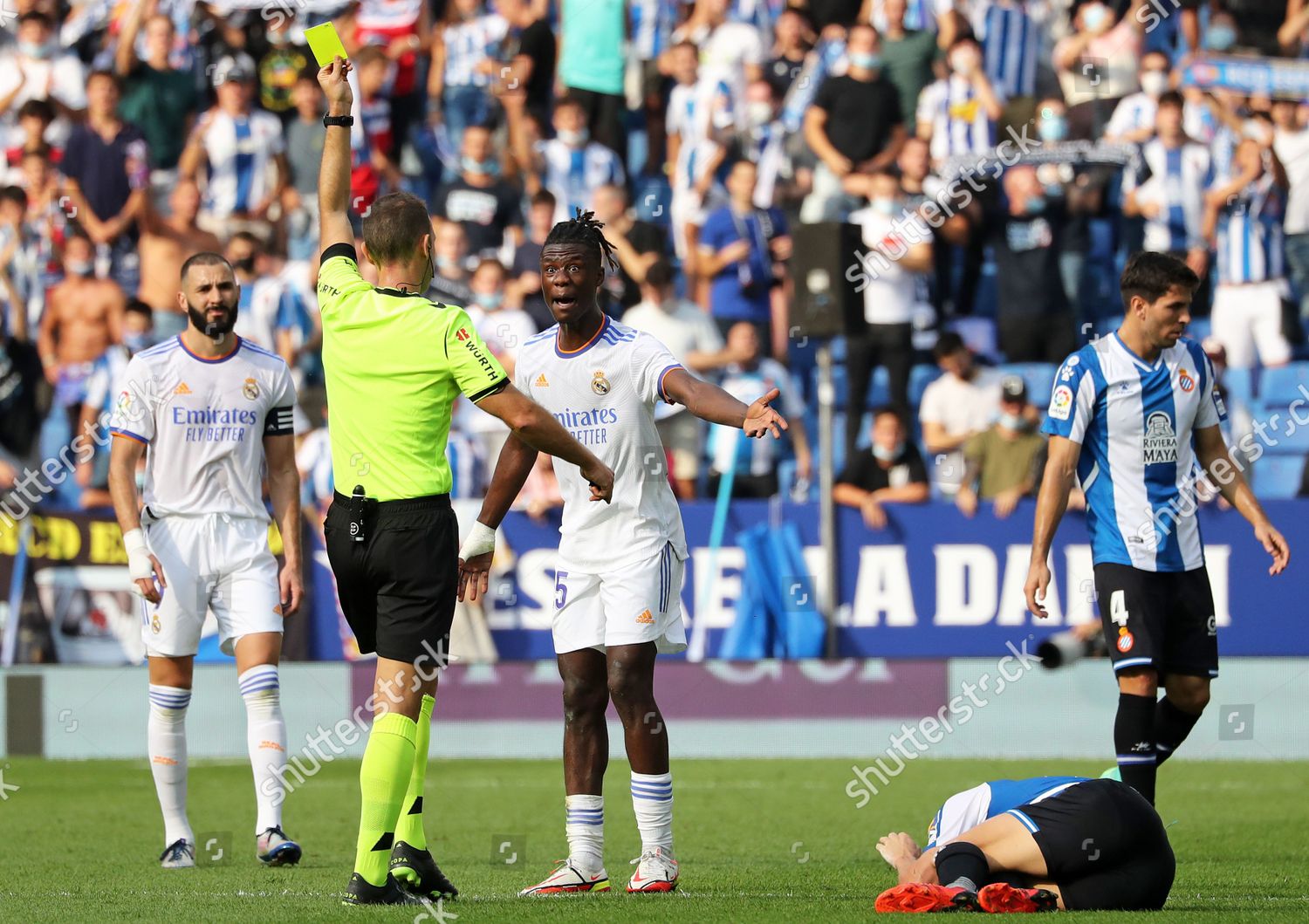 Eduardo Camavinga Referee Guillermo Cuadra Fernandez Editorial Stock