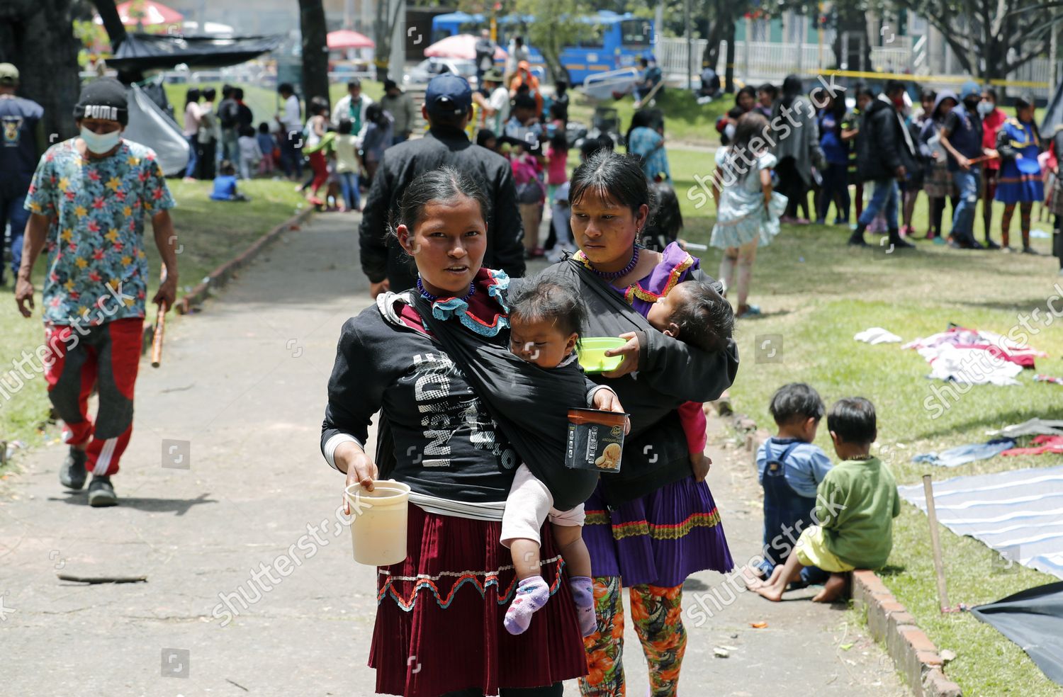 Indigenous People Choco Carry Food Buckets Editorial Stock Photo ...