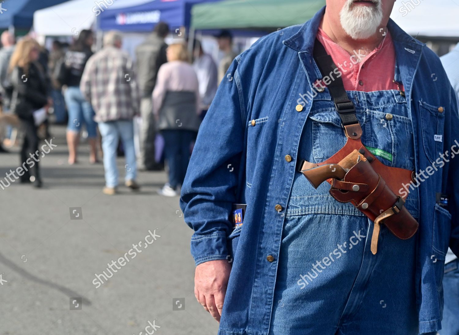 Man Wearing Holstered Gun During Rod Editorial Stock Photo Stock