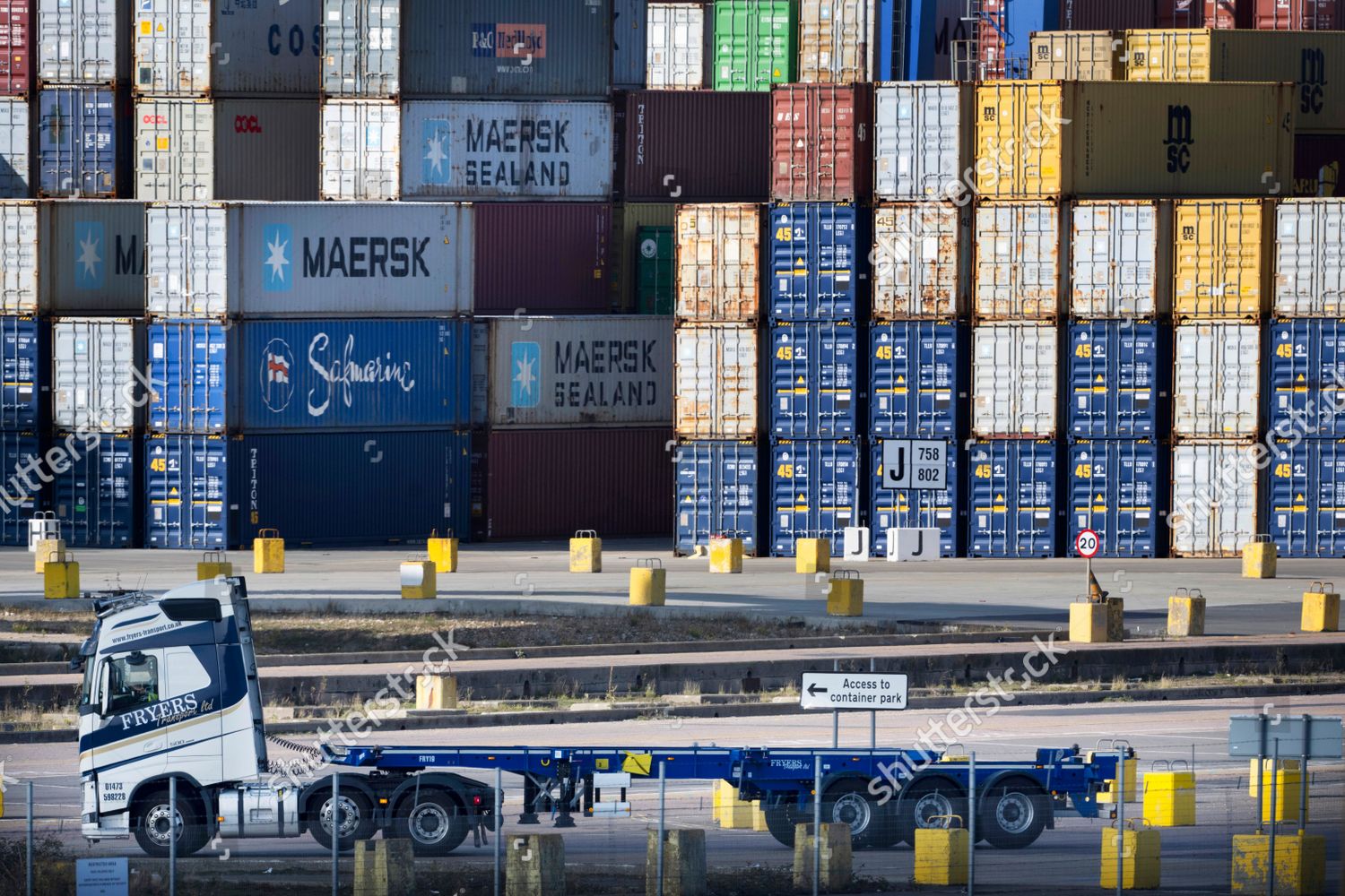 Lorries Arrive Felixstowe New Loads Editorial Stock Photo - Stock Image 