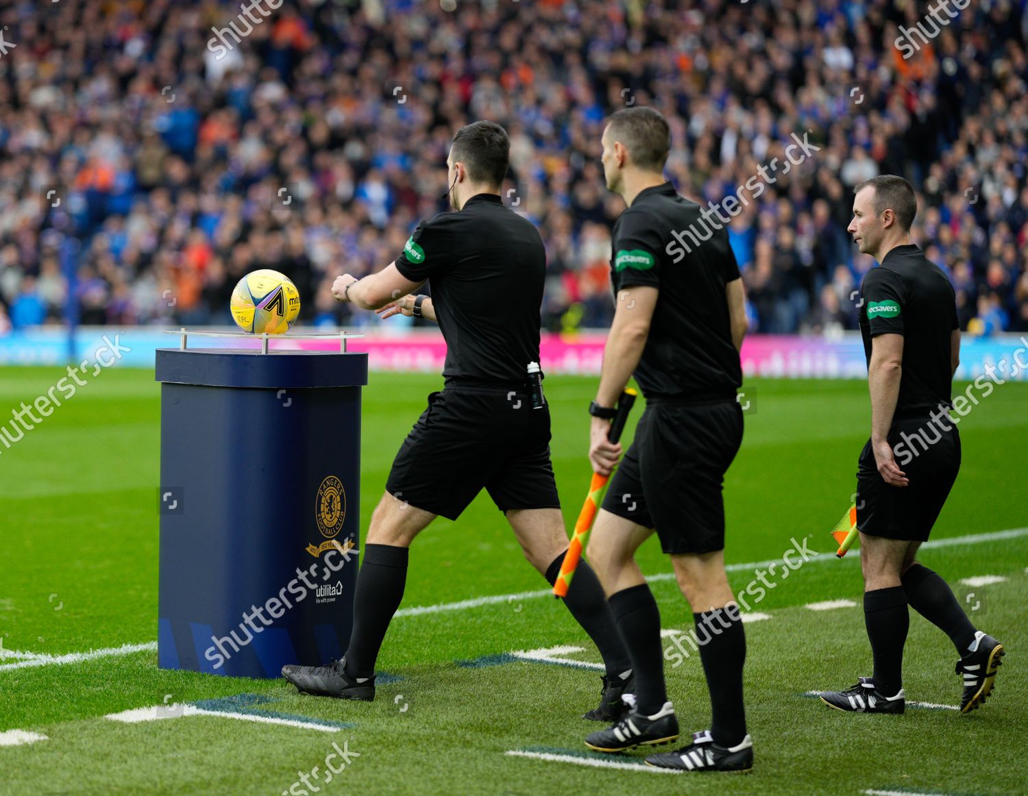 Referee Don Robertson Picks Match Ball Editorial Stock Photo Stock