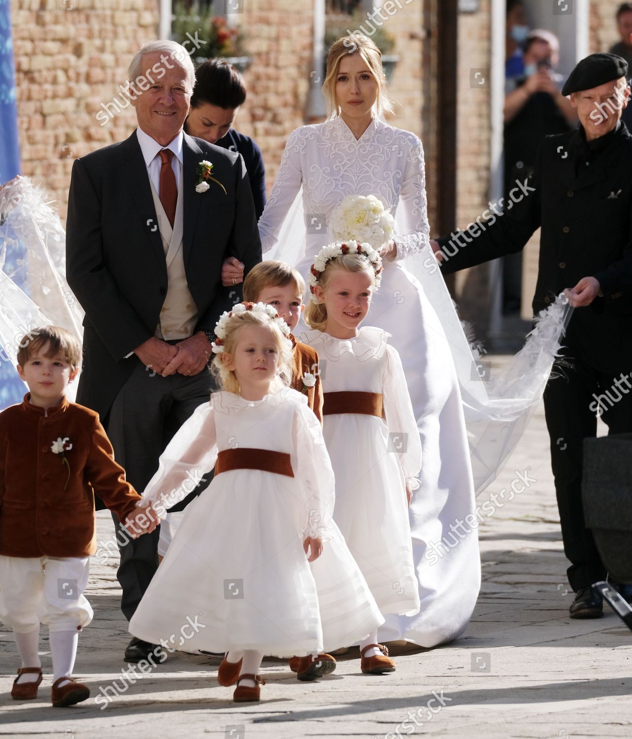 Venice, Italy. 16th Oct, 2021. Guests of the wedding between