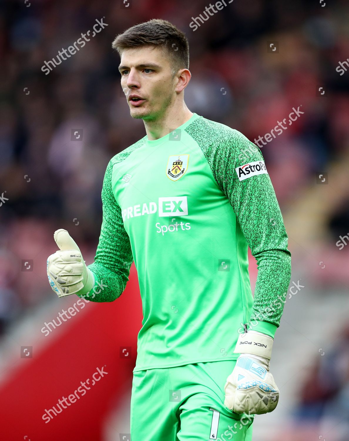 Nick Pope Burnley Gives Thumbs Editorial Stock Photo - Stock Image ...