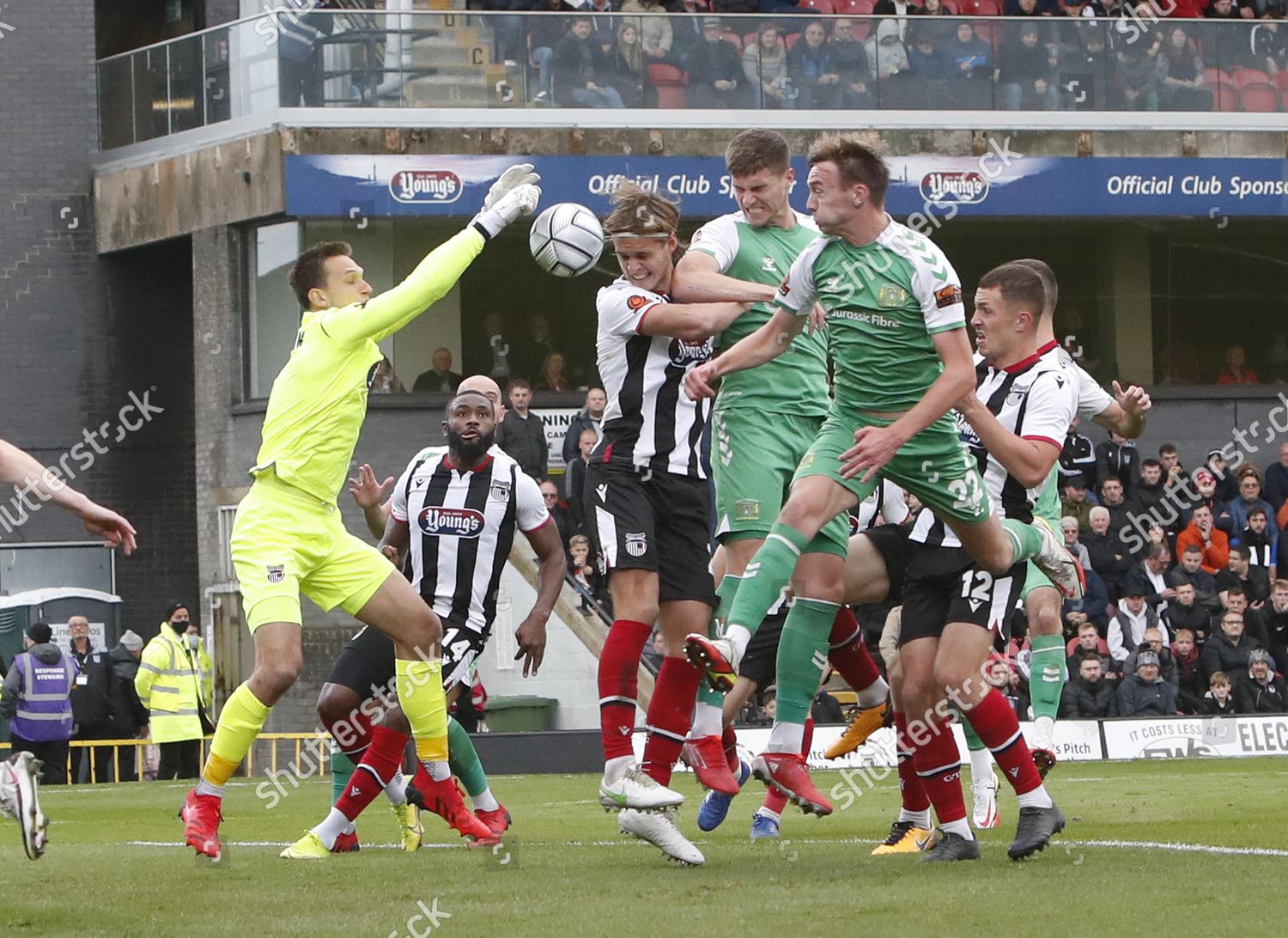 Grimsby Town Keeper James Mckeown Smothers Editorial Stock Photo ...