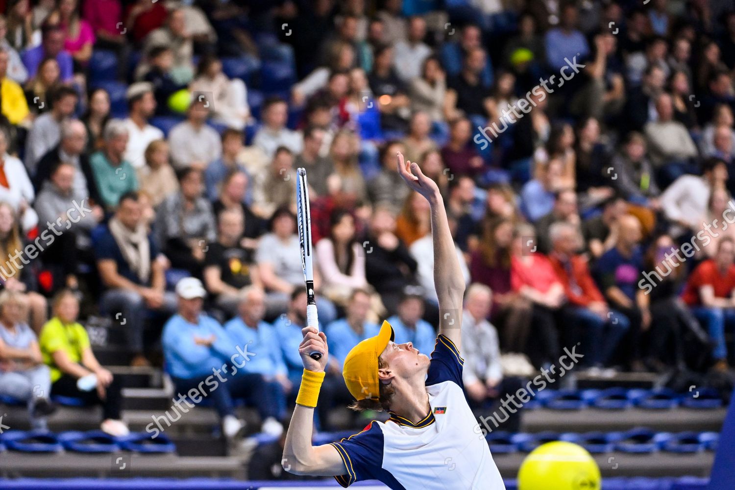 Italian Jannik Sinner Pictured Action During Editorial Stock Photo
