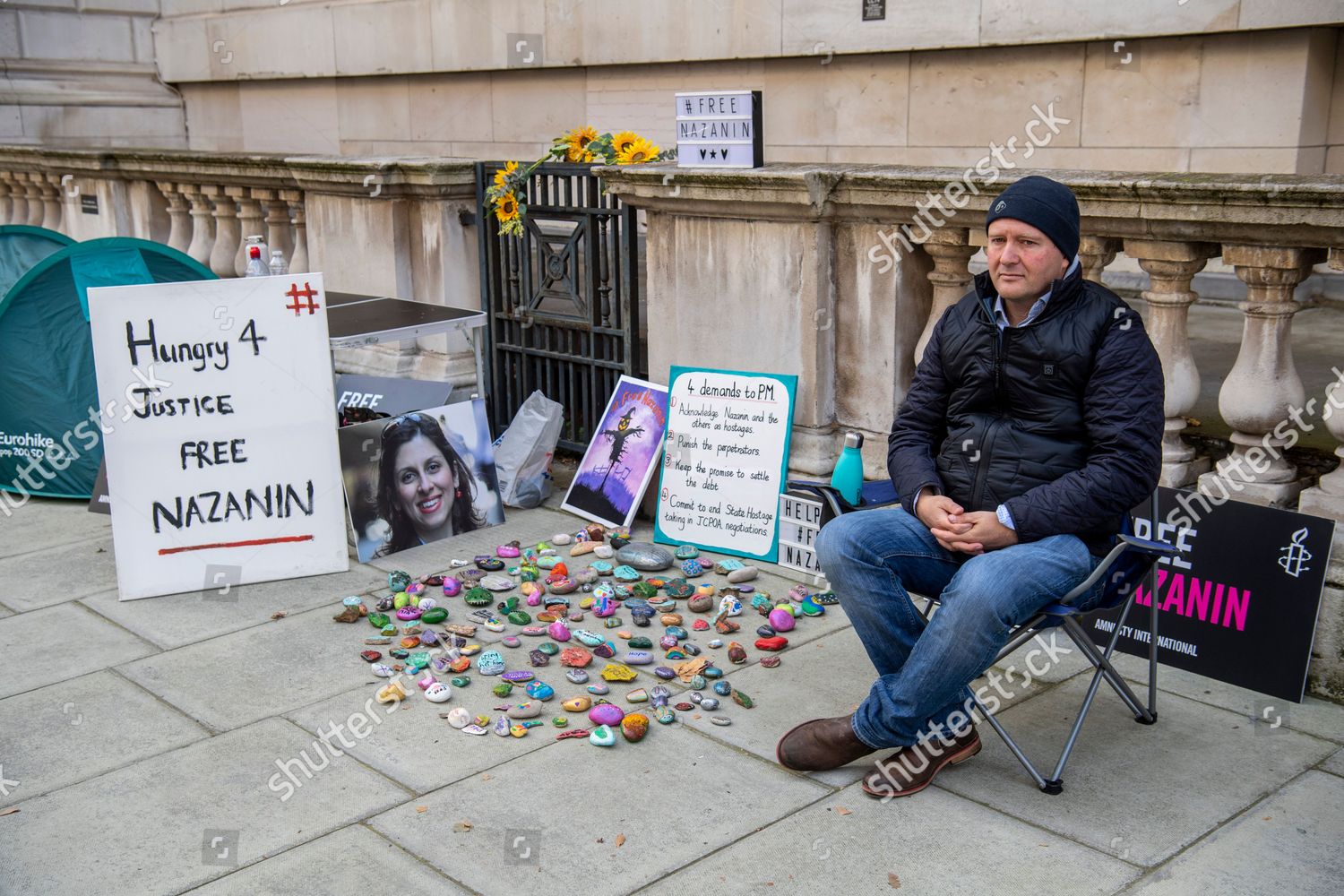 Richard Ratcliffe Husband Nazanin Zaghariratcliffe Beginning Editorial Stock Photo Stock Image