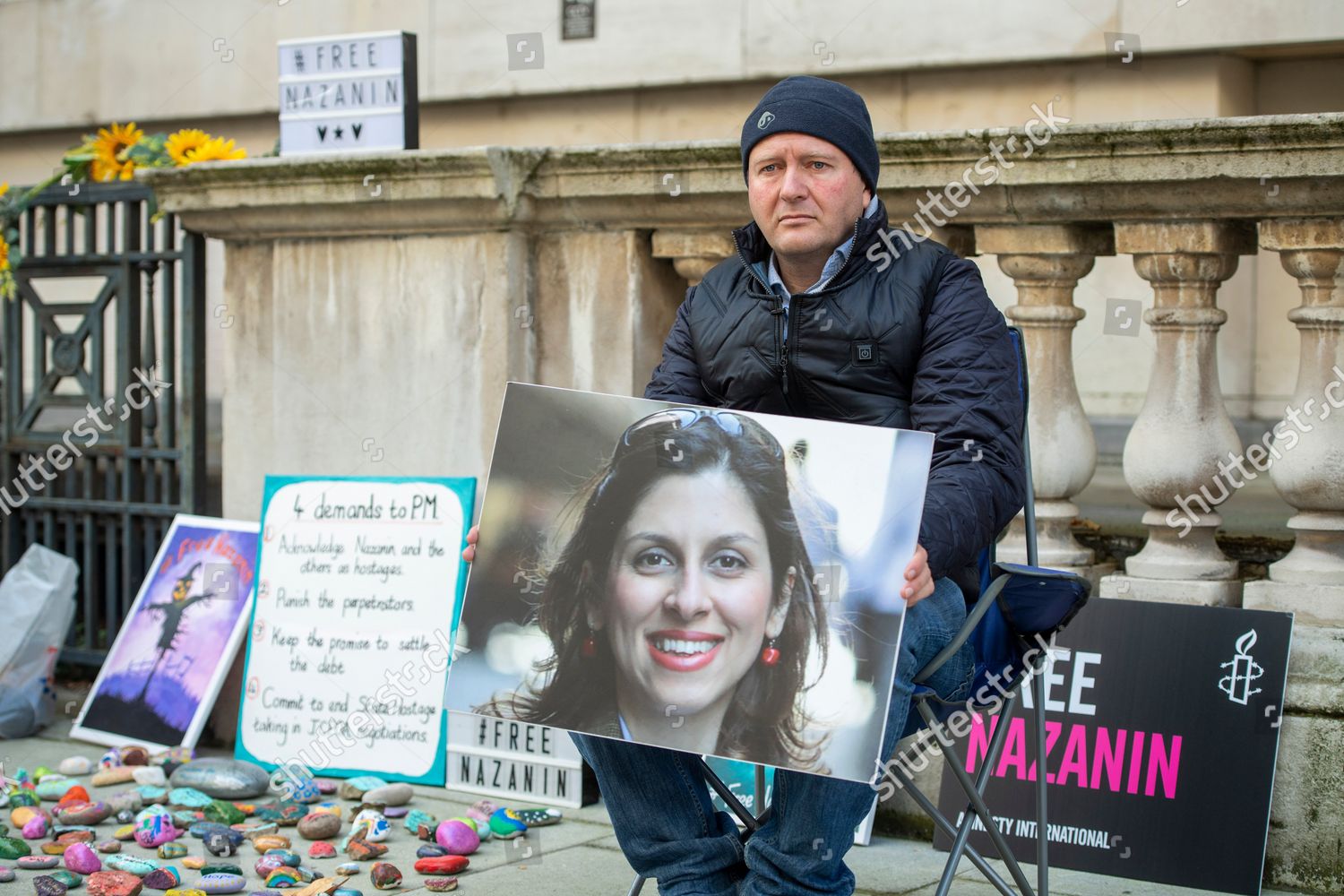 Richard Ratcliffe Husband Nazanin Zaghariratcliffe Beginning Editorial Stock Photo Stock Image