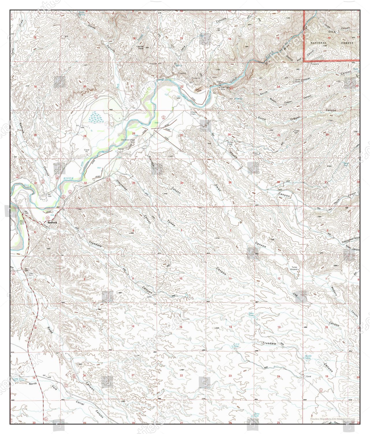 Usa Timeless Maps Redrock New Mexico Editorial Stock Photo Stock