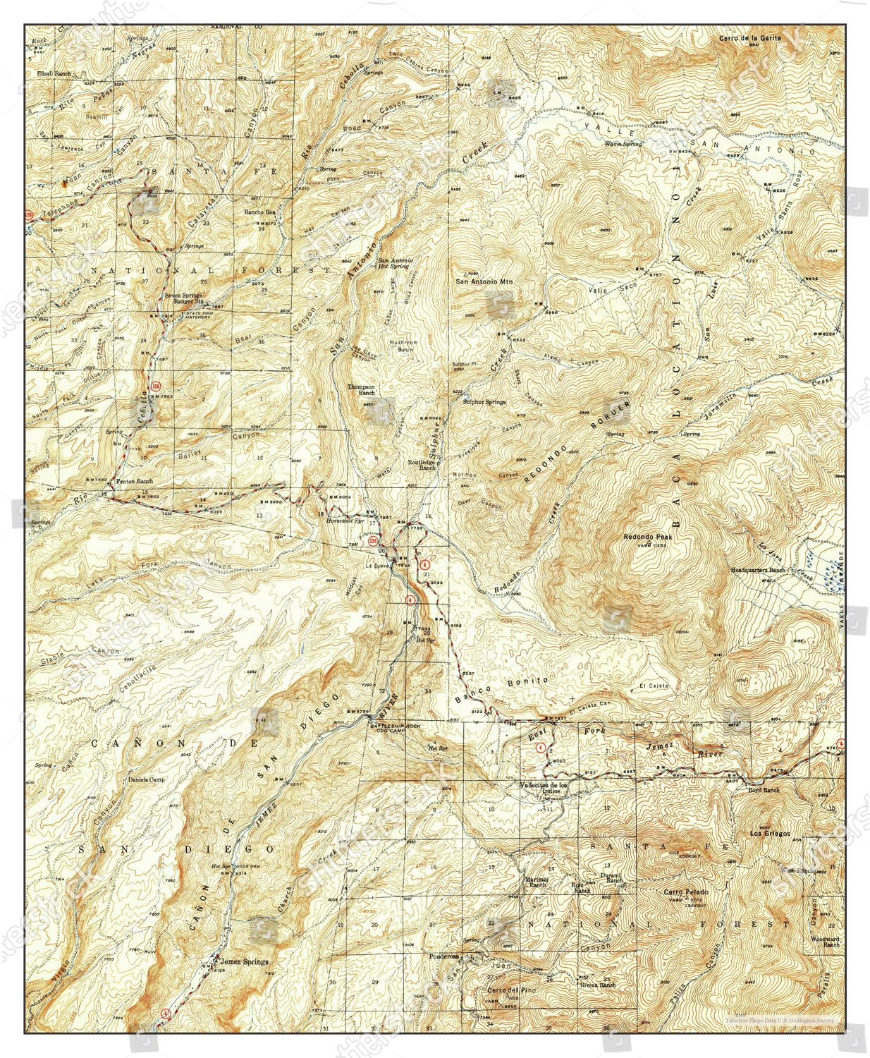 Usa Timeless Maps Jemez Springs New Editorial Stock Photo Stock Image Shutterstock