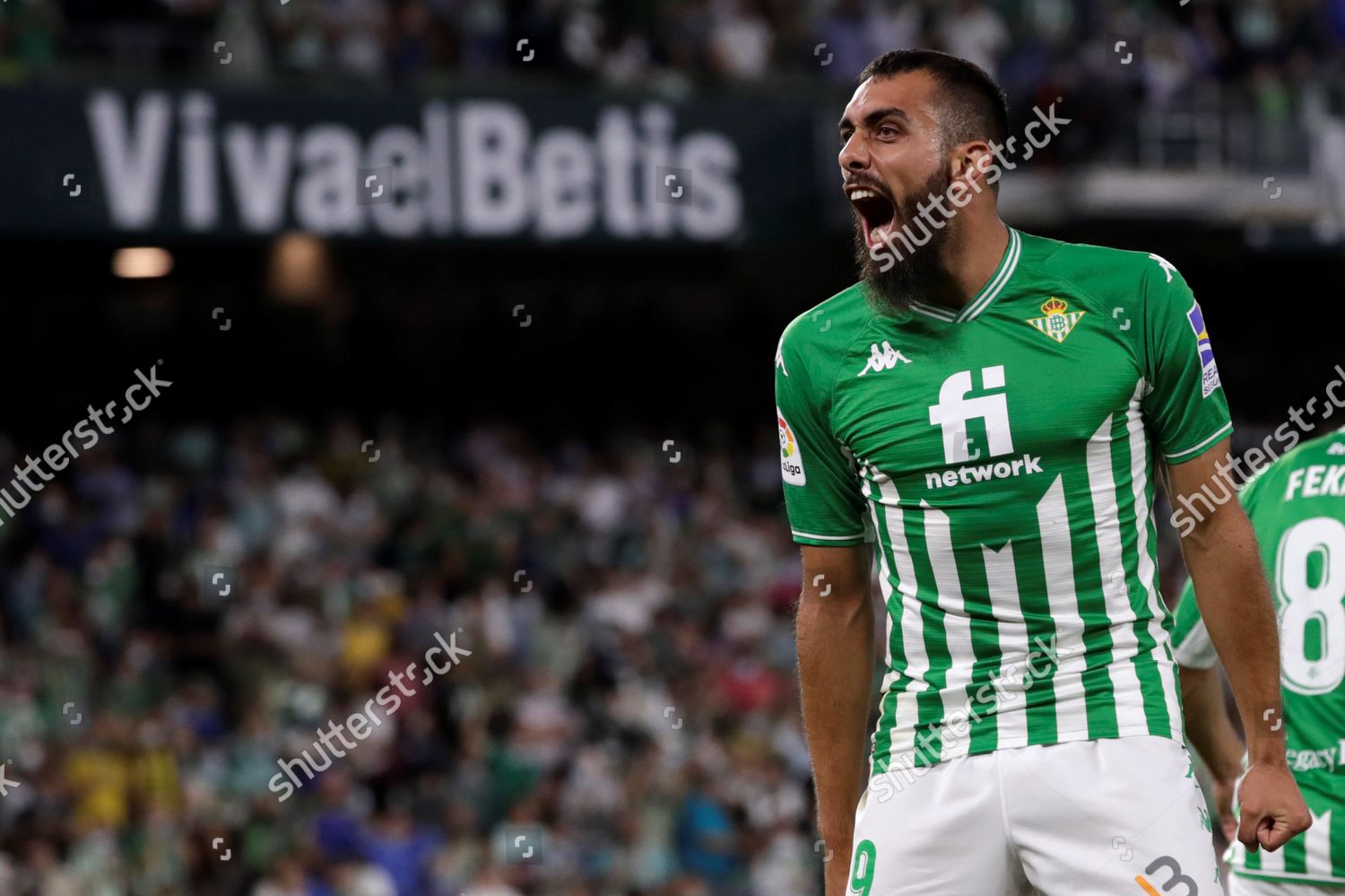 Betis Striker Borja Iglesias Celebrates After Editorial Stock Photo ...