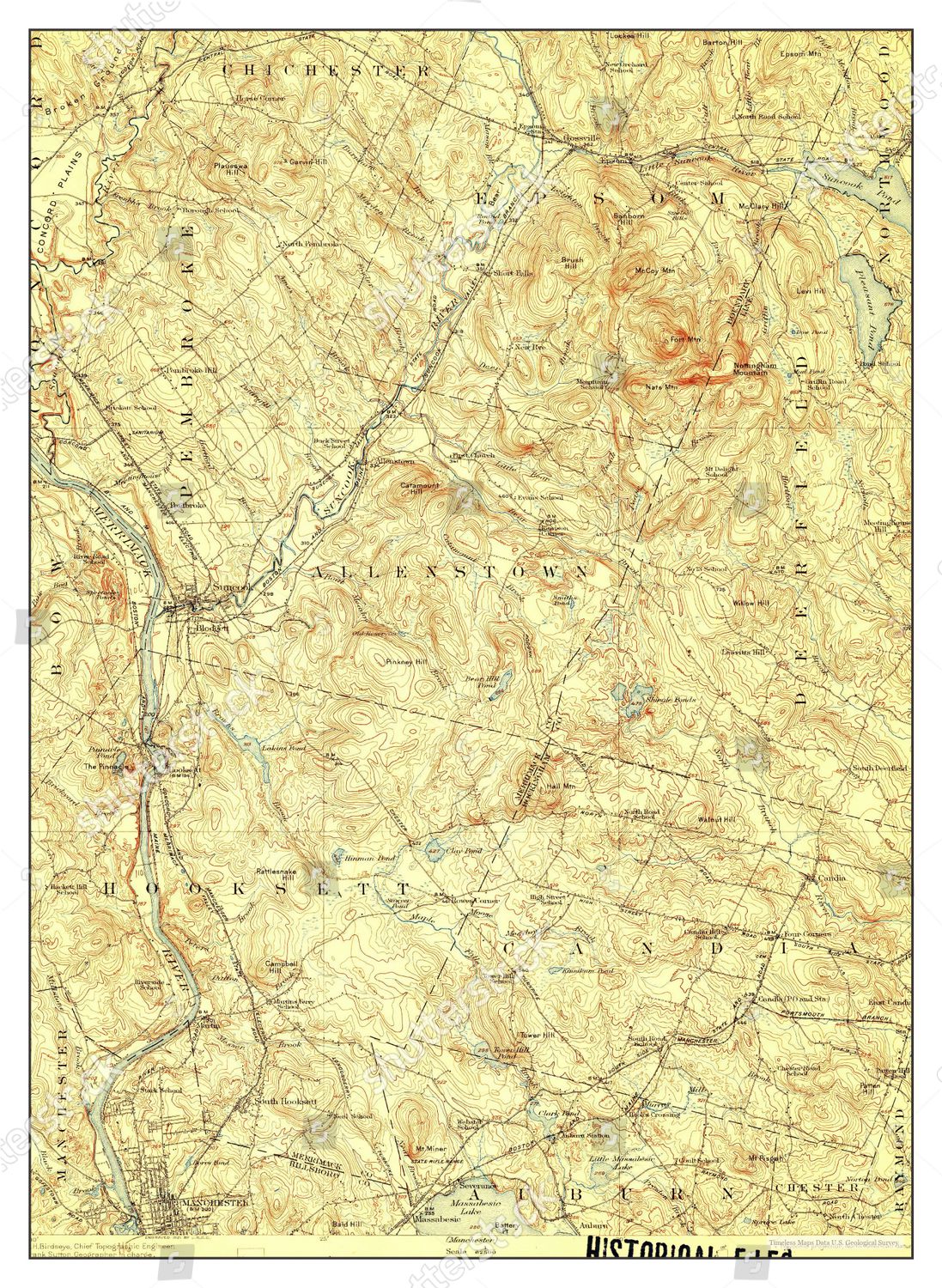 Usa Timeless Maps Suncook New Hampshire Editorial Stock Photo Stock