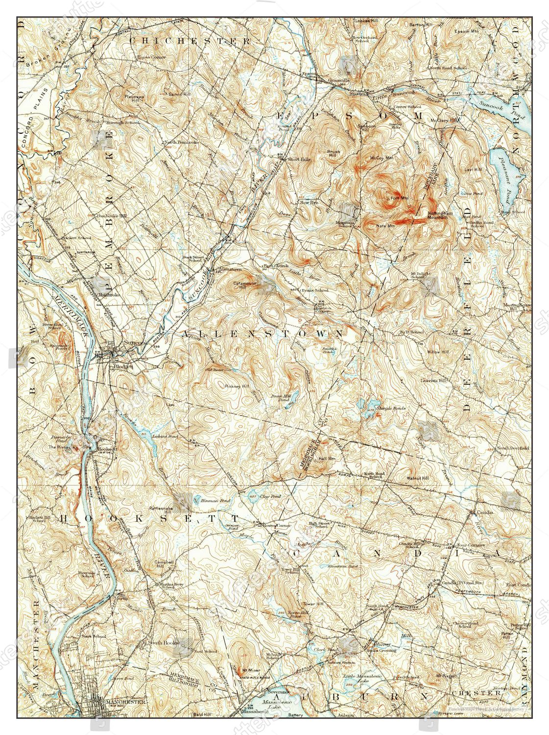 Usa Timeless Maps Suncook New Hampshire Editorial Stock Photo Stock Image Shutterstock