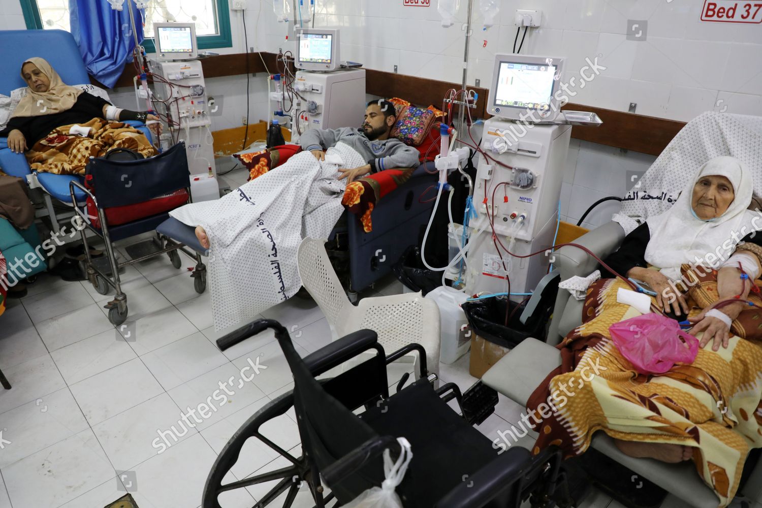 Palestinian Patients Seen Kidney Dialysis Unit Editorial Stock Photo