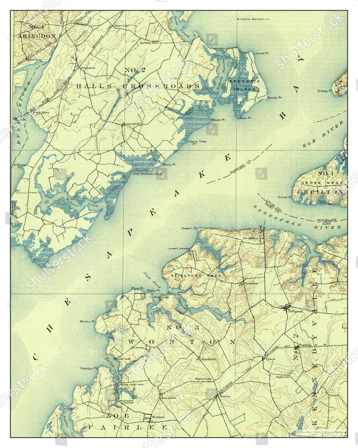 Usa Timeless Maps Betterton Maryland Map Editorial Stock Photo Stock Image Shutterstock