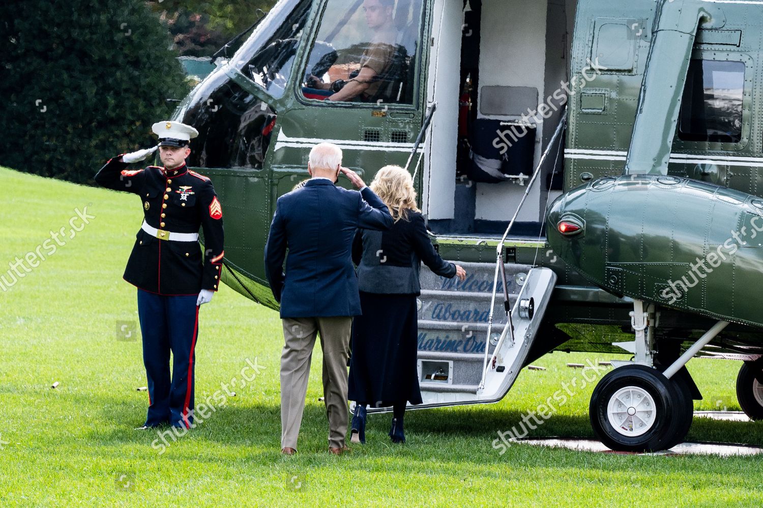 President Joe Biden Saluting Marine First Editorial Stock Photo - Stock ...