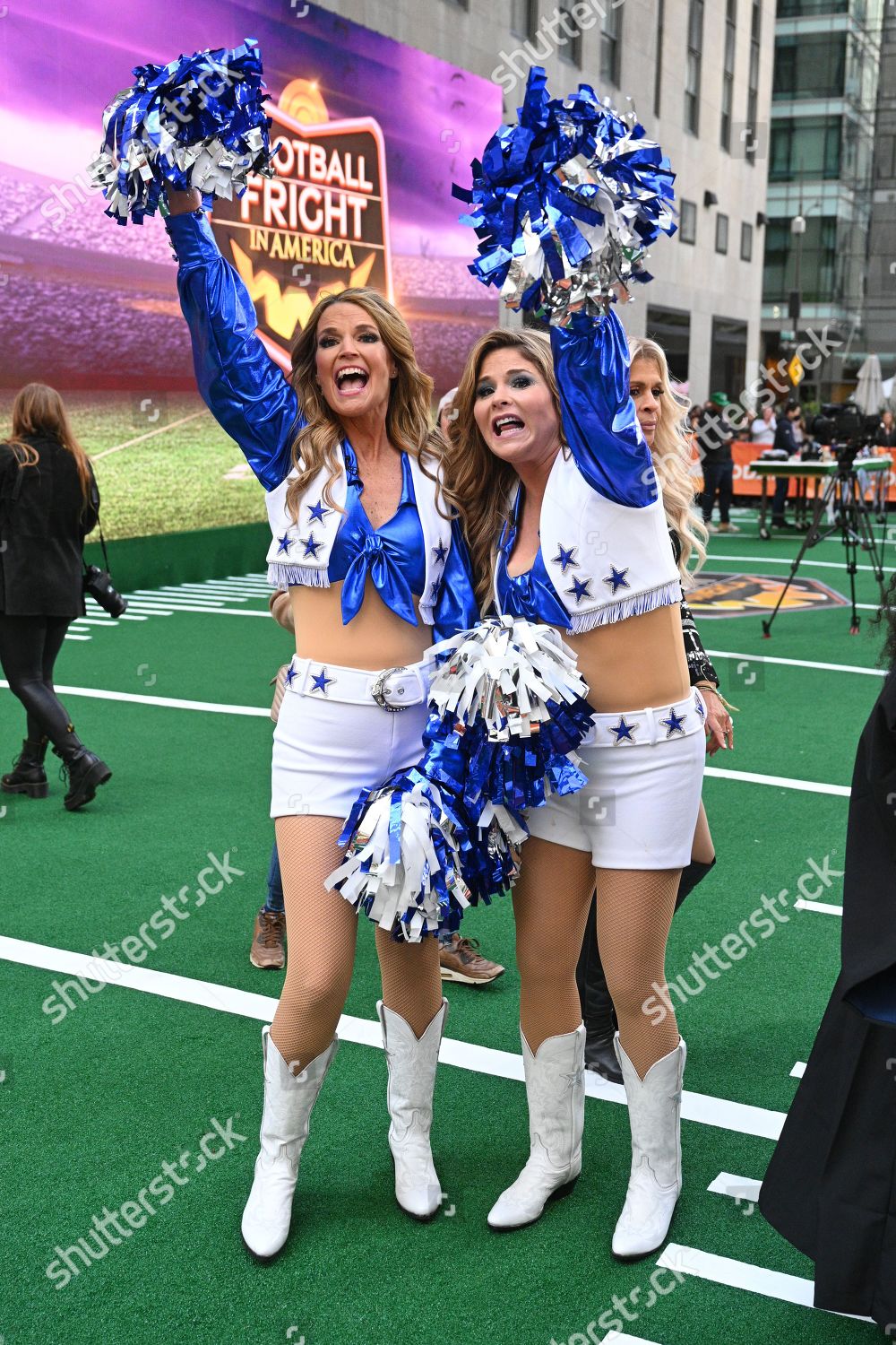 Savannah Guthrie and Jenna Bush Hager dress up as CHEERLEADERS for  Halloween