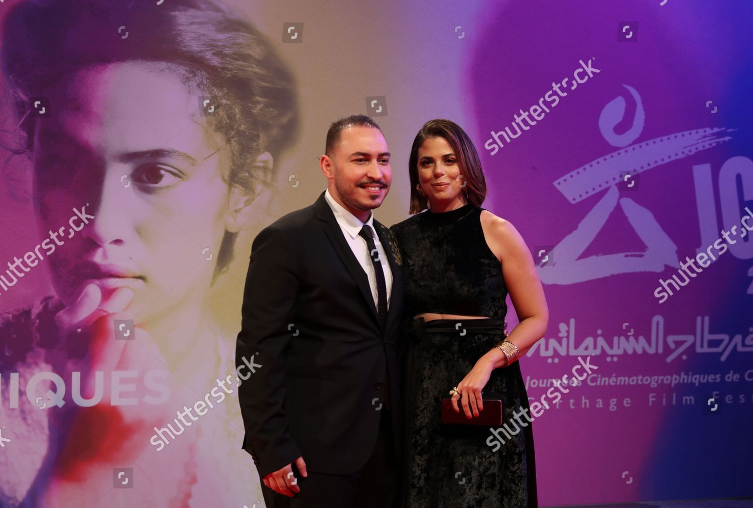 Tunisian Director Abdelhamid Bouchnaq His Wife Editorial Stock Photo ...