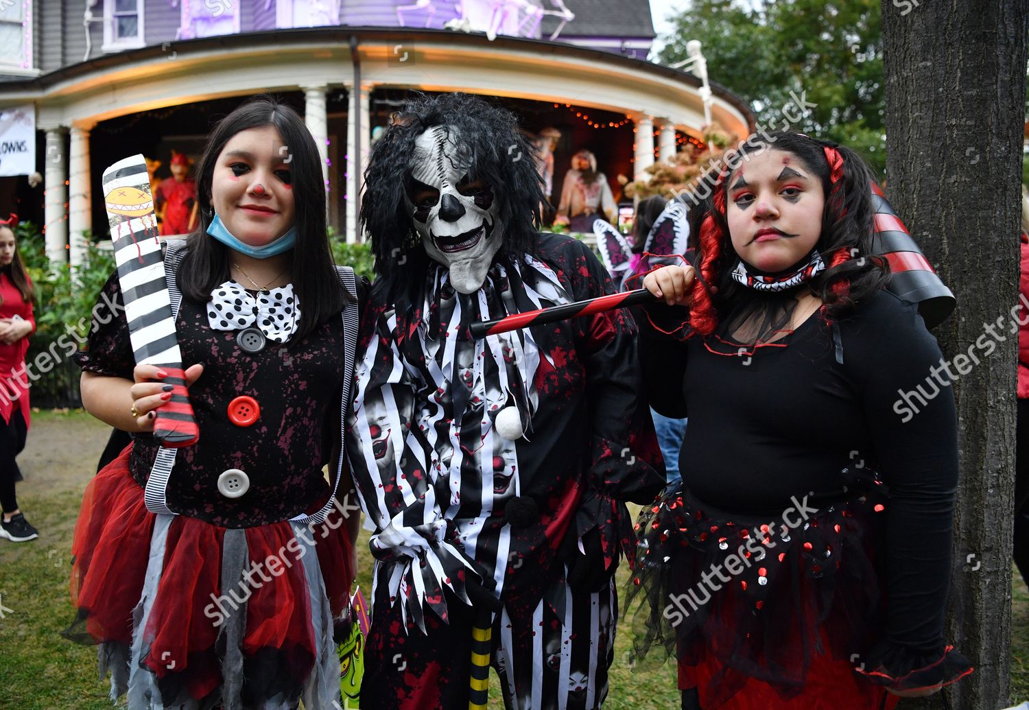 People Celebrate Halloween Ditmas Park Neighborhood Editorial Stock