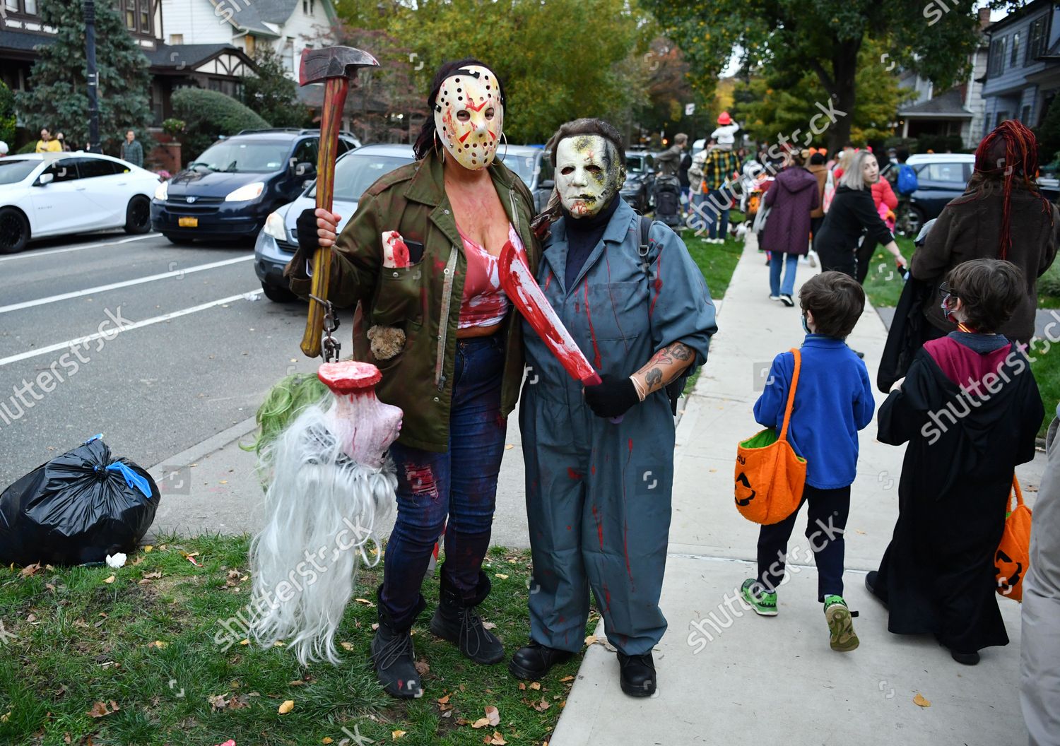 People Celebrate Halloween Ditmas Park Neighborhood Editorial Stock