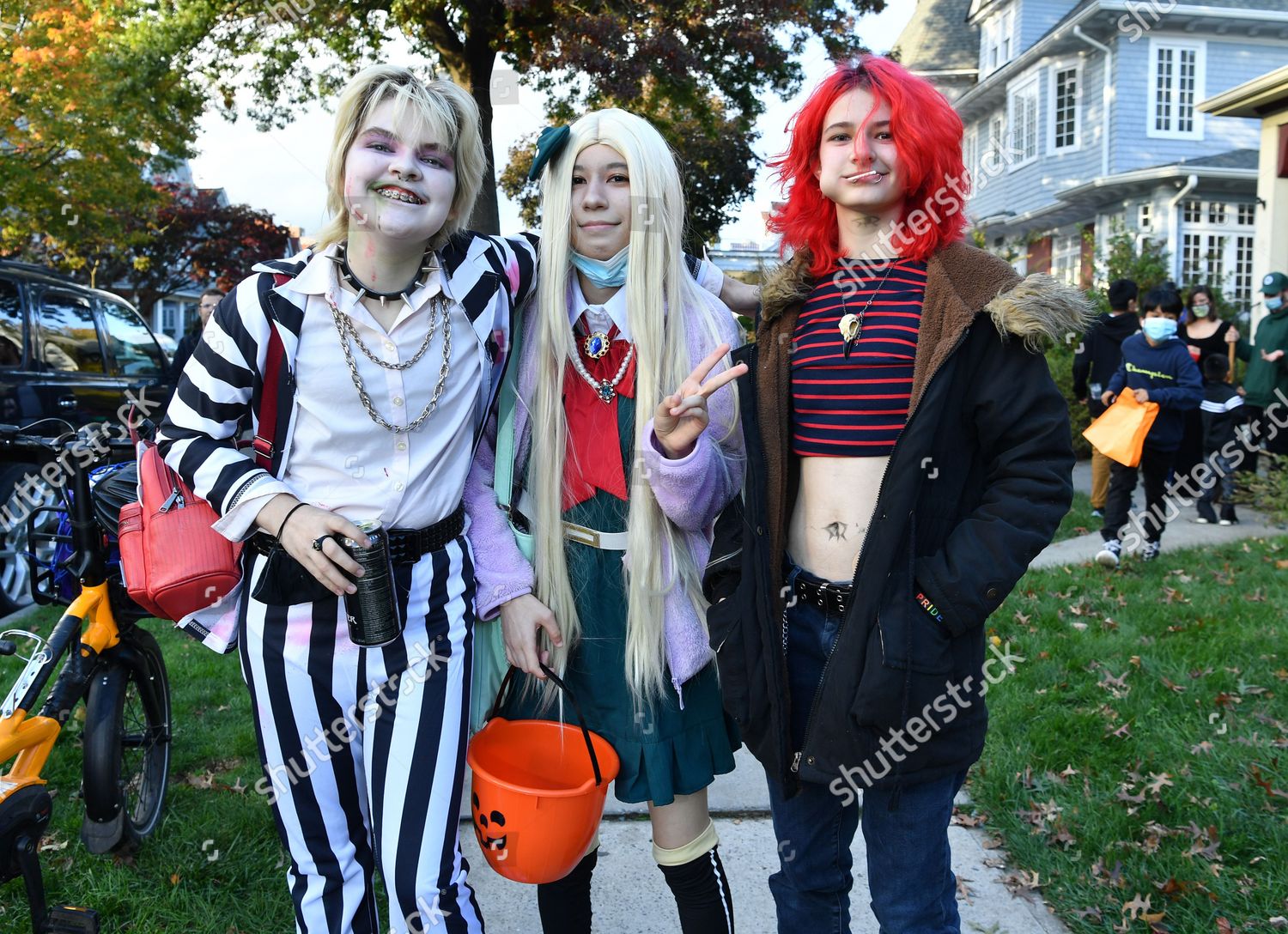 People Celebrate Halloween Ditmas Park Neighborhood Editorial Stock