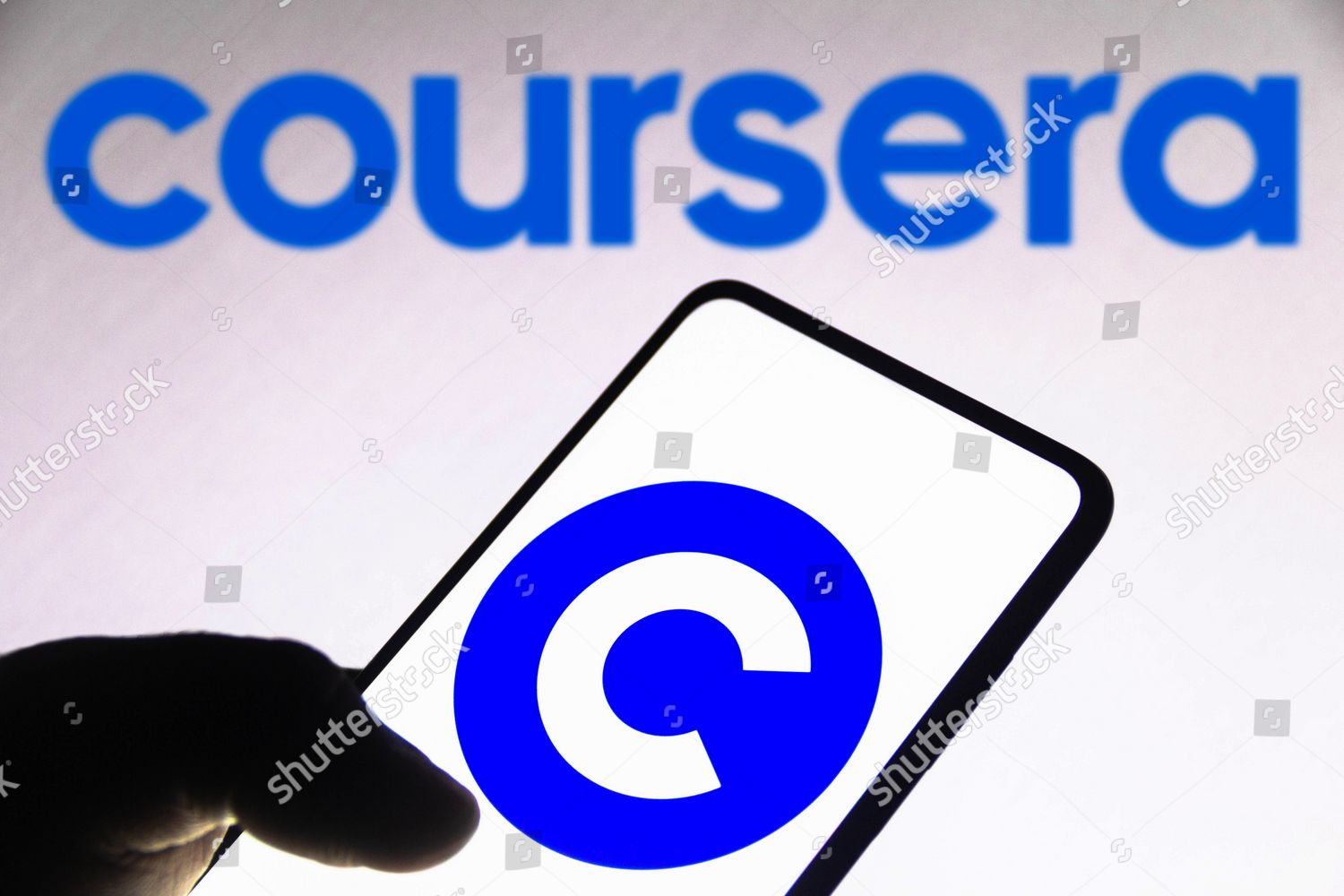 This Photo Illustration Coursera Logo Seen Editorial Stock Photo