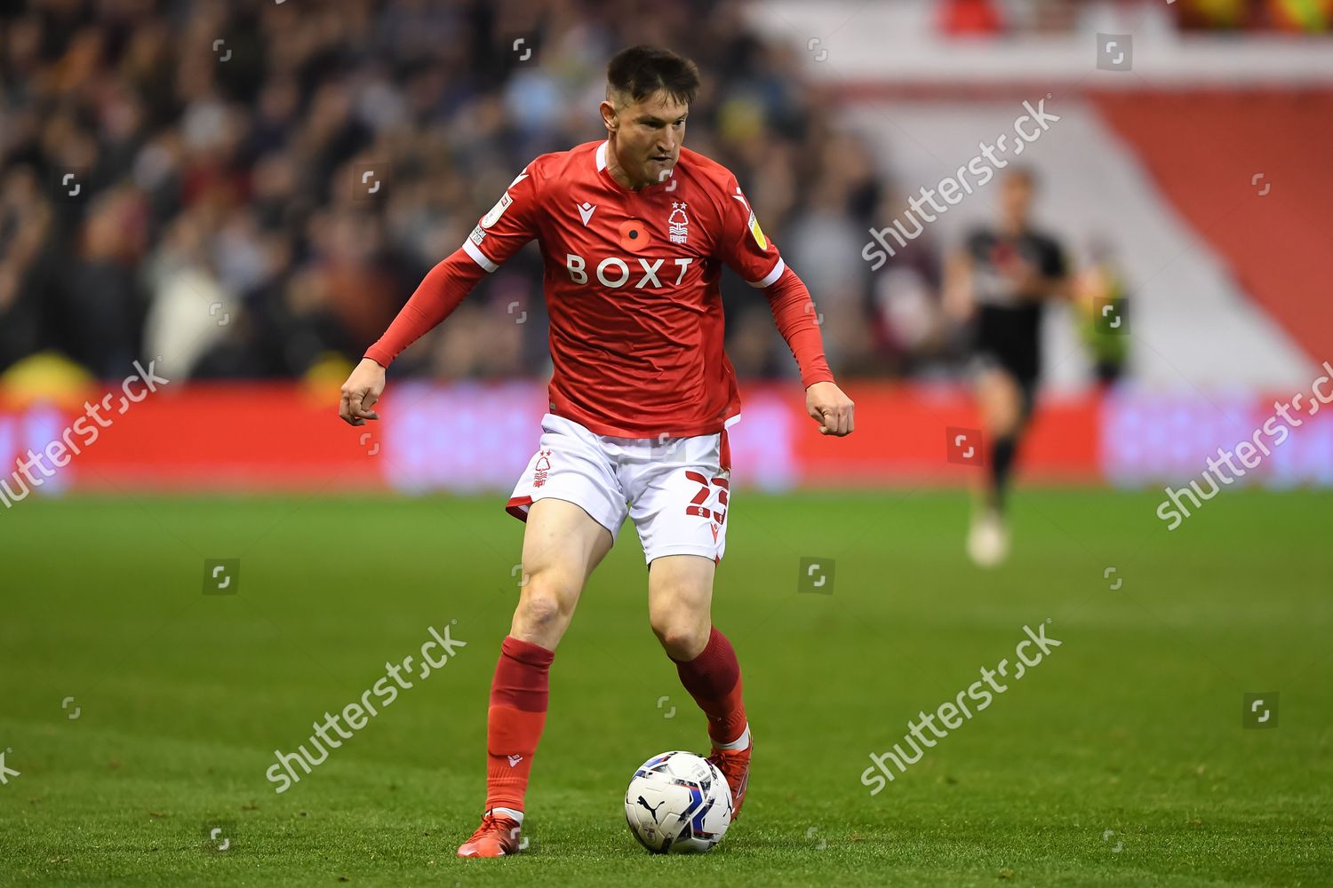 Joe Lolley Nottingham Forest Runs Ball Editorial Stock Photo - Stock ...