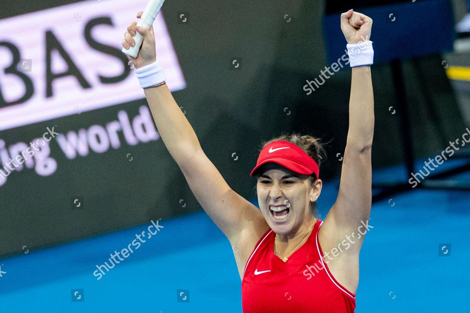 Belinda Bencic Switzerland Celebrates Defeating Barbora Editorial Stock ...