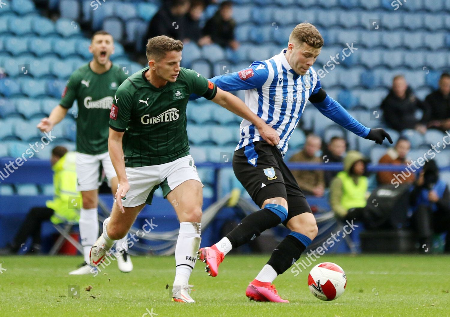 Jordan Houghton Plymouth Argyle Battles Ball Editorial Stock Photo ...