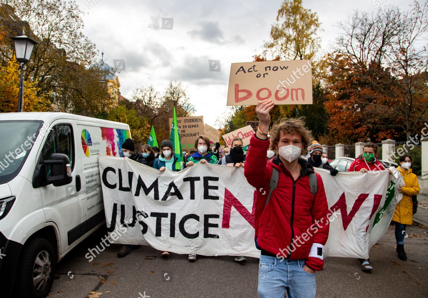 Climate Activists Gathered Munich Protest Occasion Editorial Stock ...