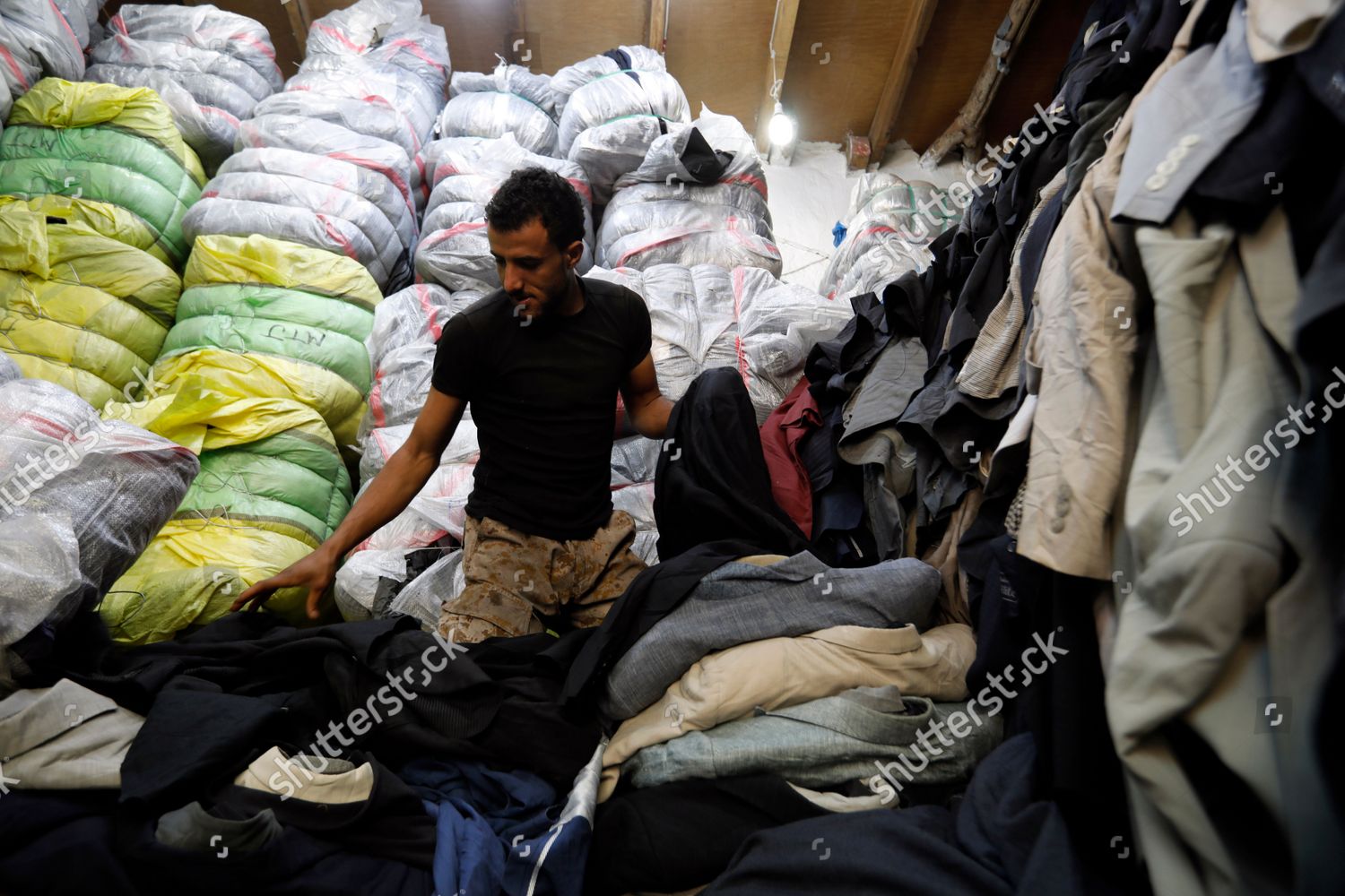 Yemeni Works Shop Used Clothes Market Editorial Stock Photo Stock   Shutterstock 12597620d 