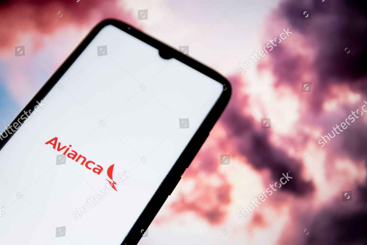 This Photo Illustration Avianca Airlines Logo Editorial Stock Photo ...