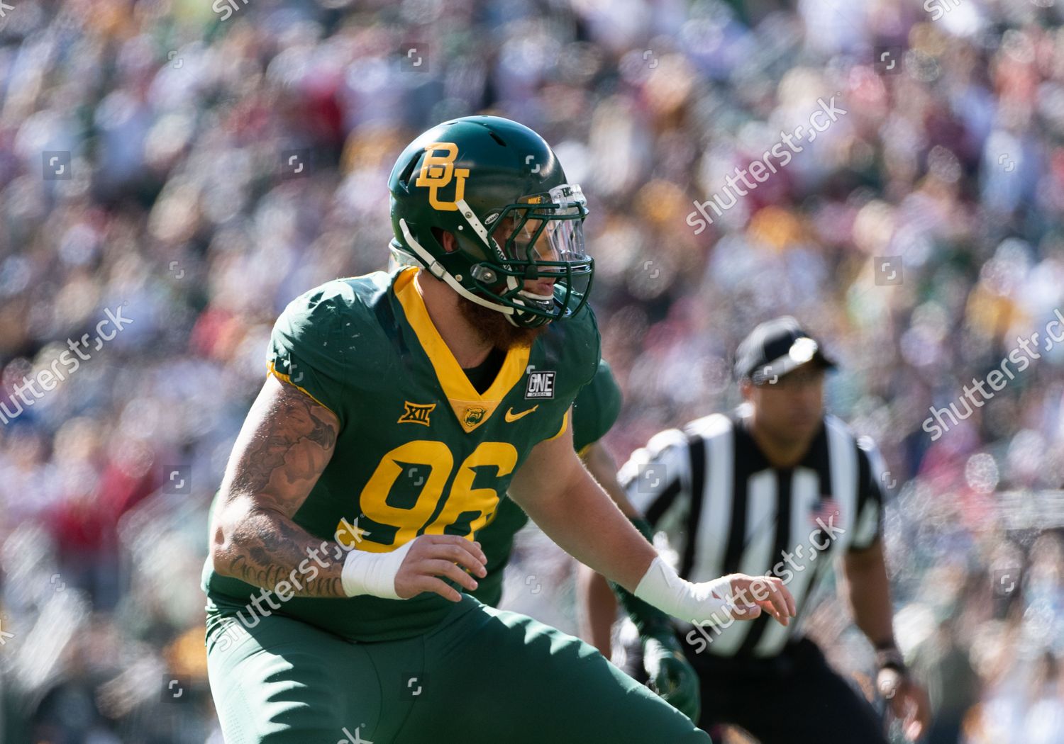 Baylor Bears Defensive Tackle Cole Maxwell Editorial Stock Photo
