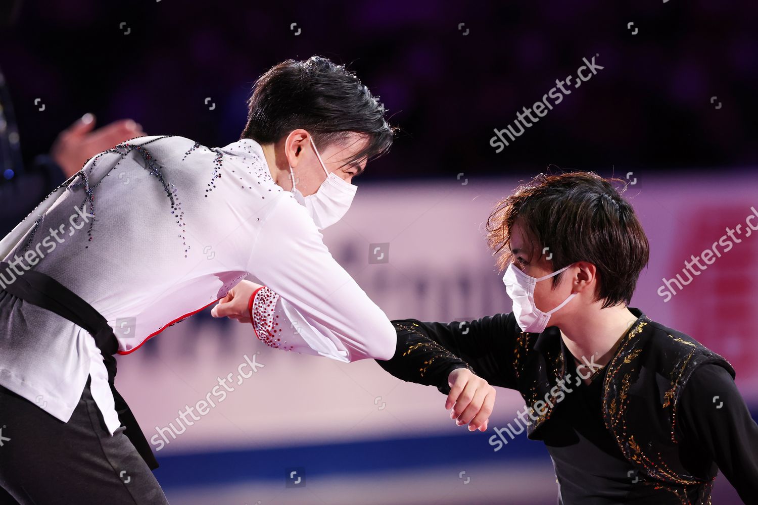 L R Vincent Zhou USA Shoma Uno Editorial Stock Photo Stock Image