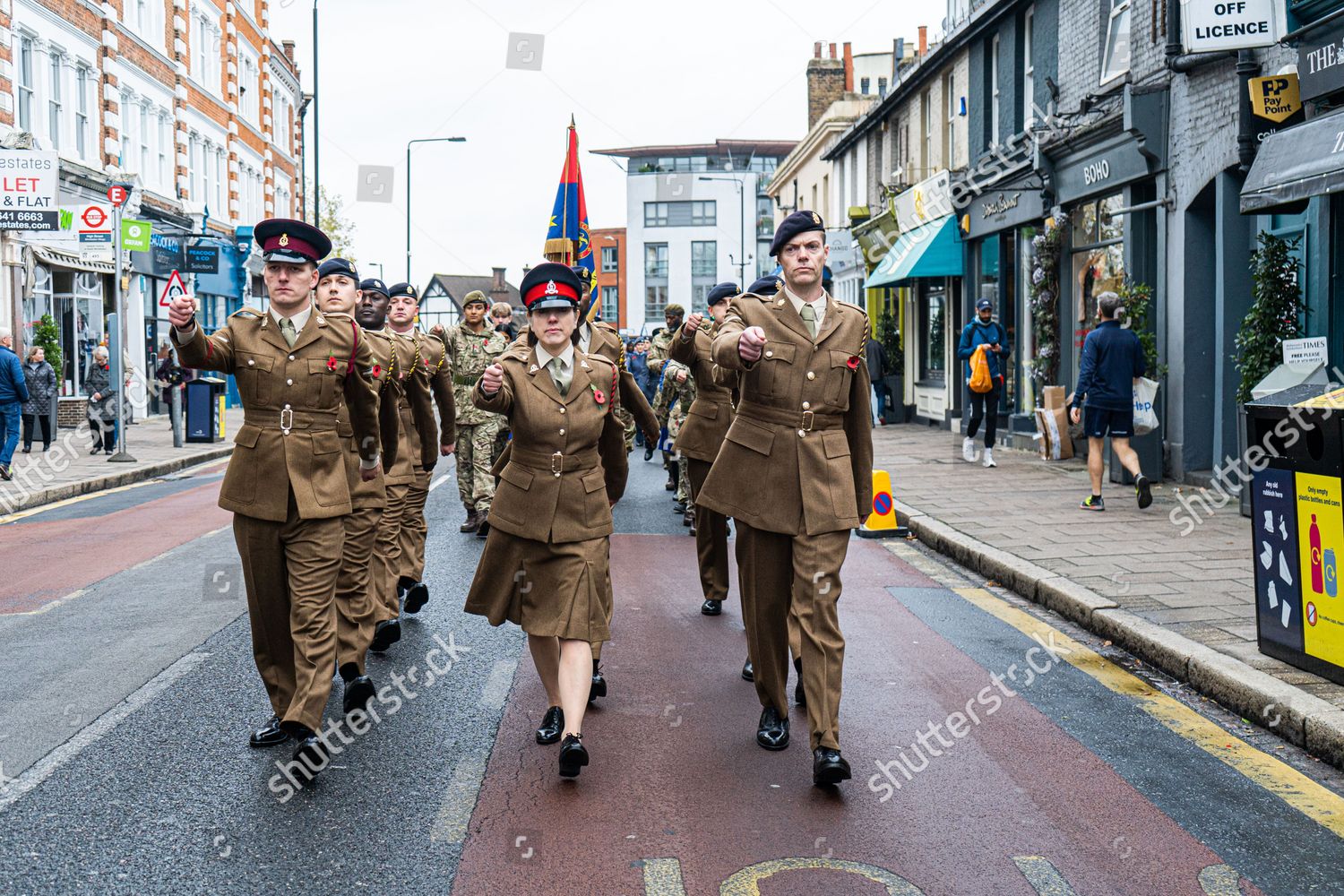 Members Armed Forces March Through Wimbledon Editorial Stock Photo ...
