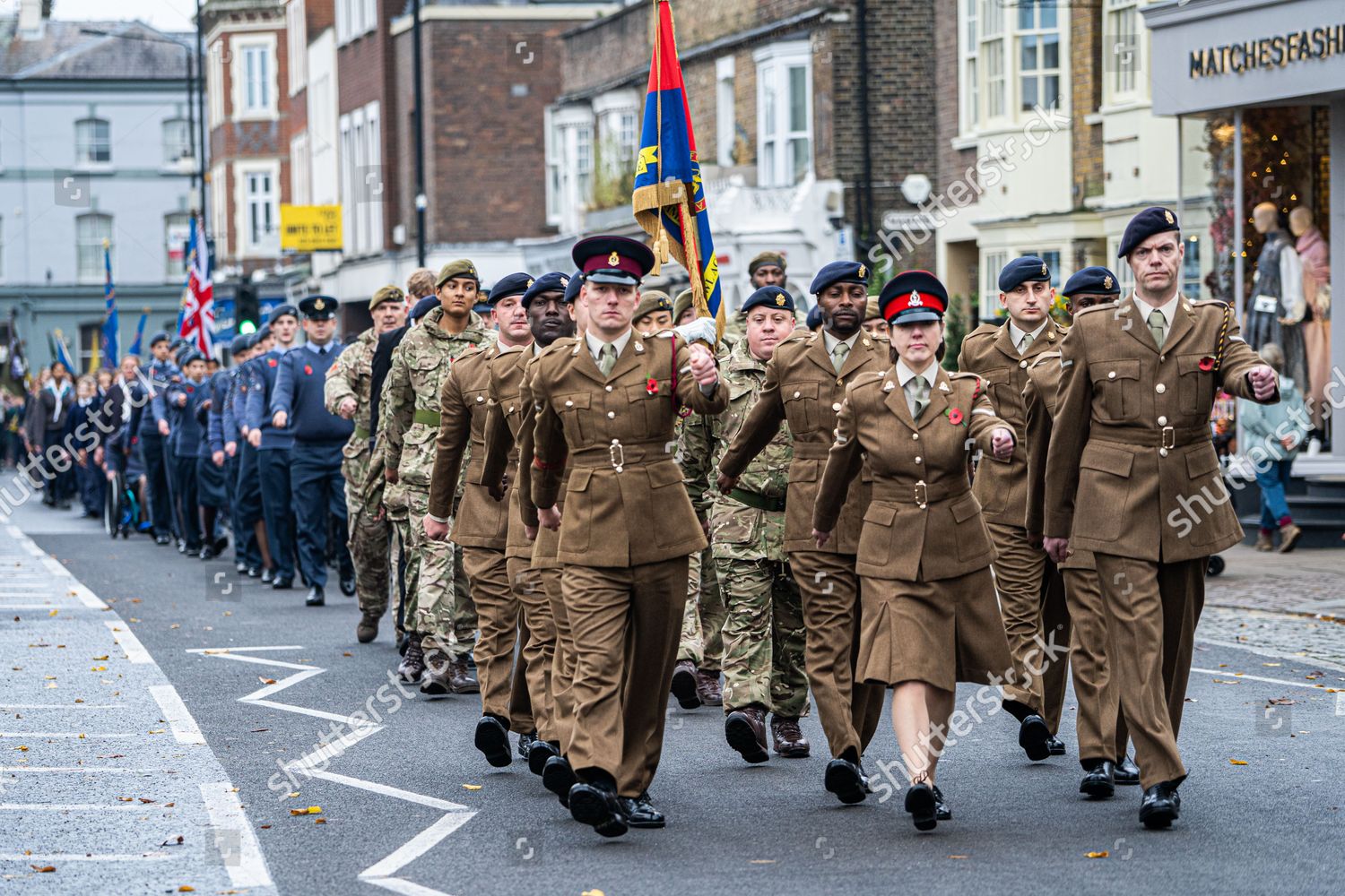 Members Armed Forces March Through Wimbledon Editorial Stock Photo ...