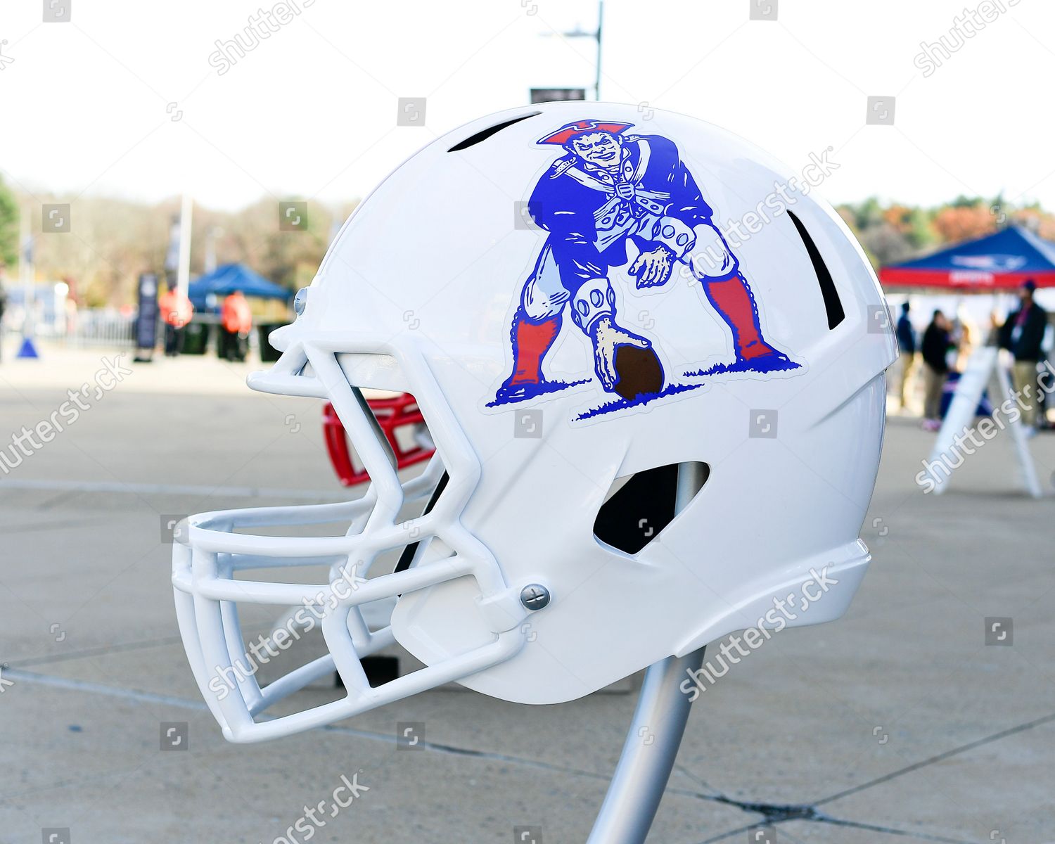 Large New England Patriots Helmet Displayed Editorial Stock Photo - Stock  Image