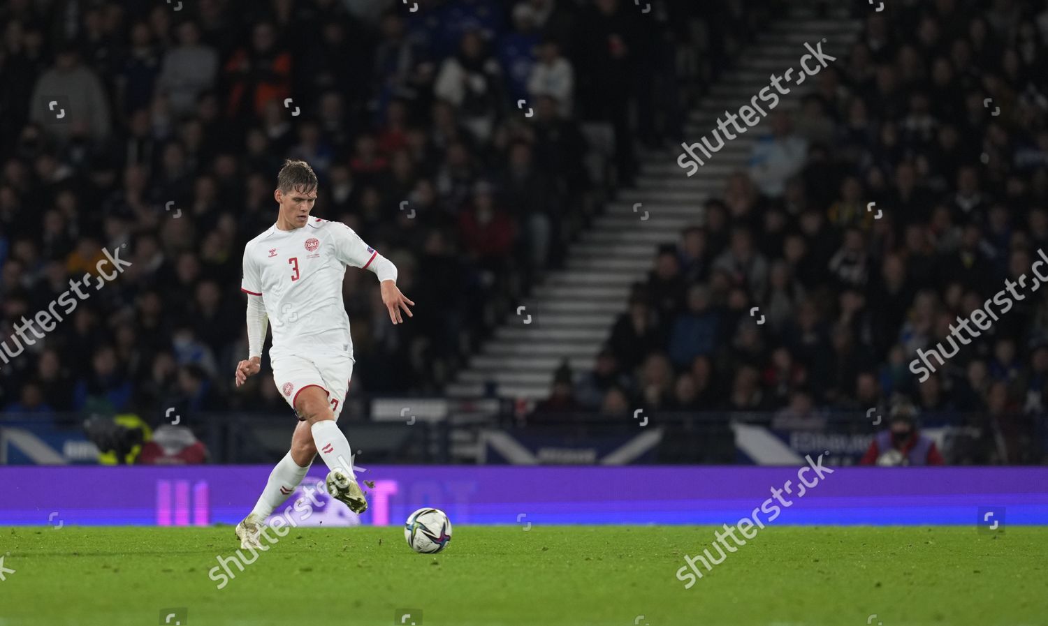 Jannik Vestergaard Denmark During Scotland Against Editorial Stock ...