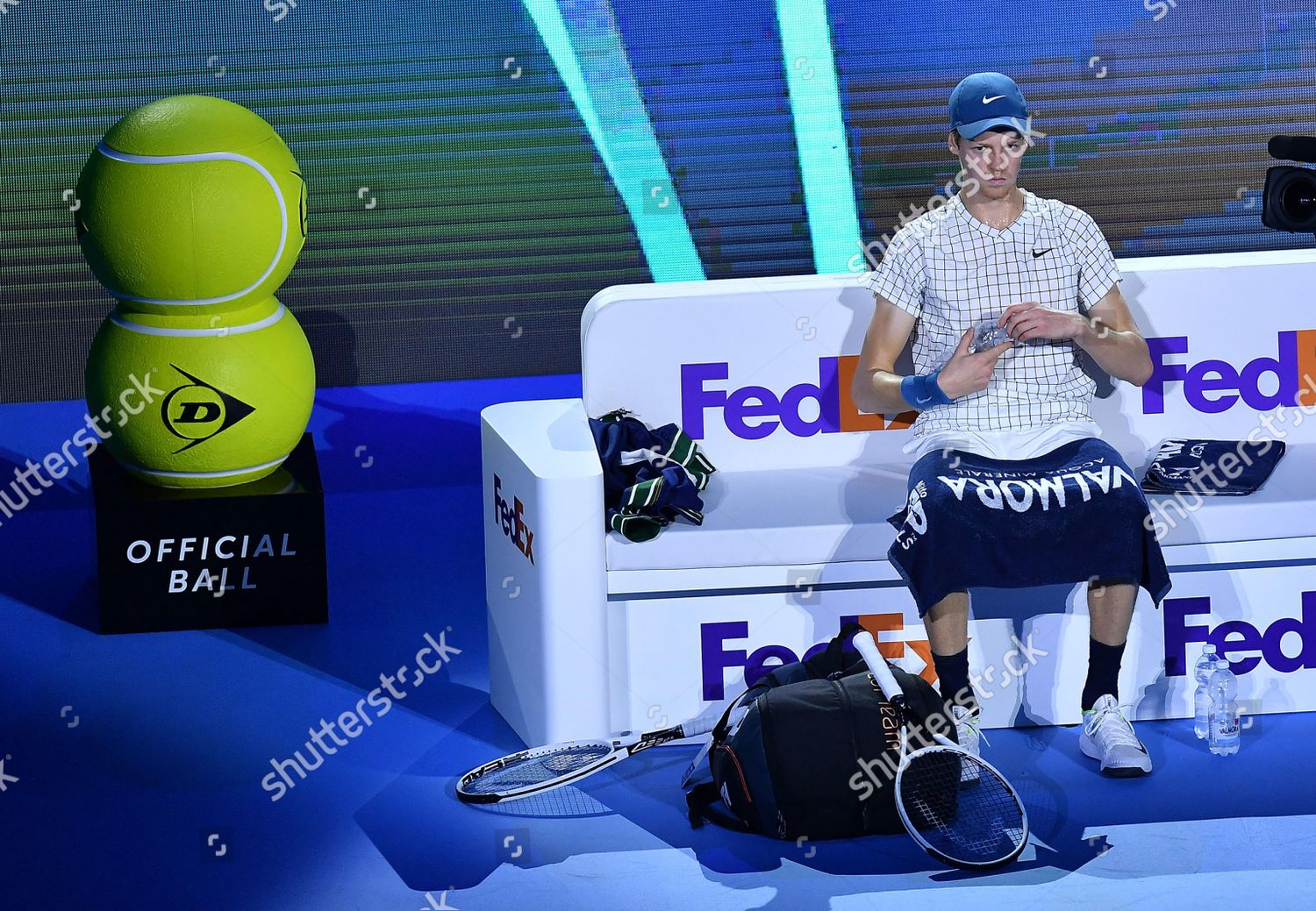 Jannik Sinner Italy Reacts During His Editorial Stock Photo - Stock