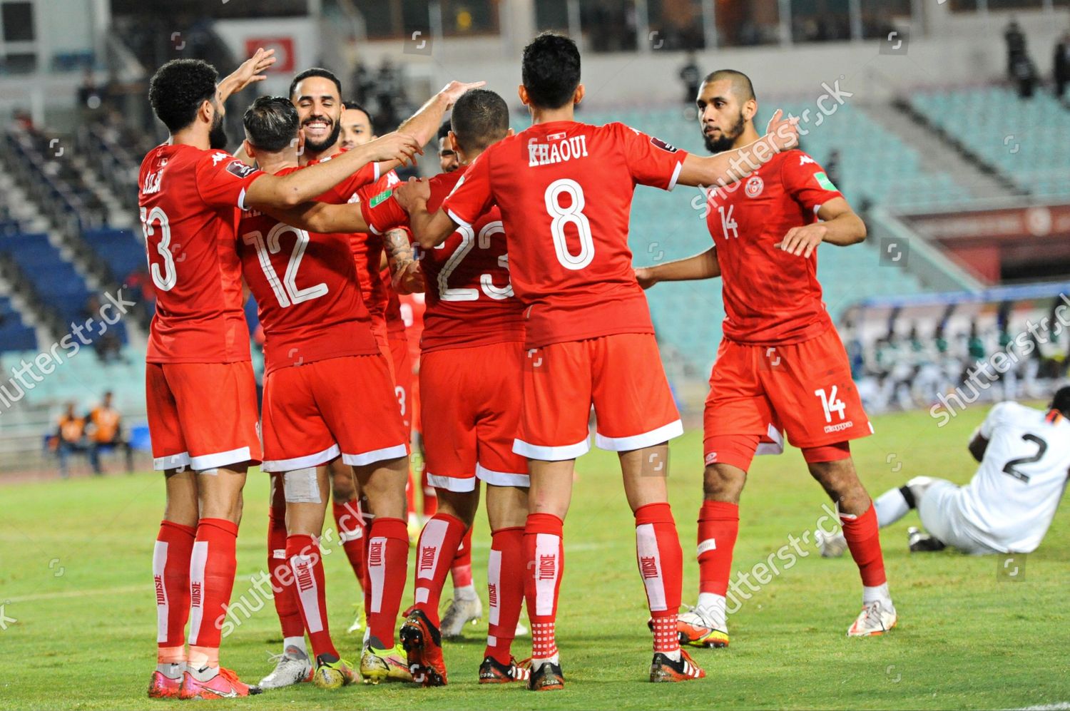 Players Tunisia Celebrate During World Cup Editorial Stock Photo