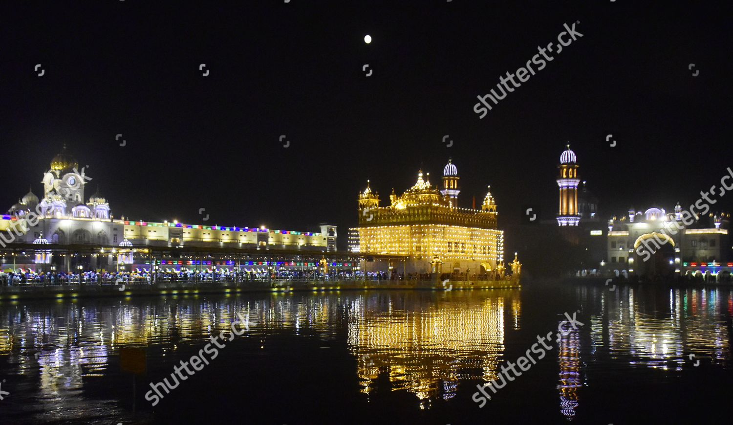 Golden Tempe Illuminated On Eve Guru Editorial Stock Photo - Stock ...